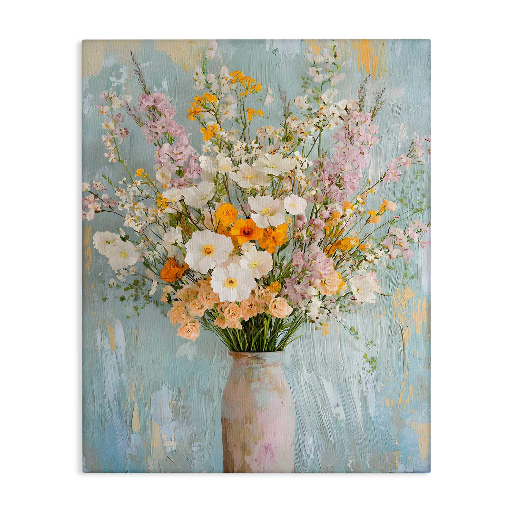 Stupell Industries BT-908-CN-16X20 Orange and White Flower Arrangement Canvas Wall Art By Franklyn Gregory 16 x 20