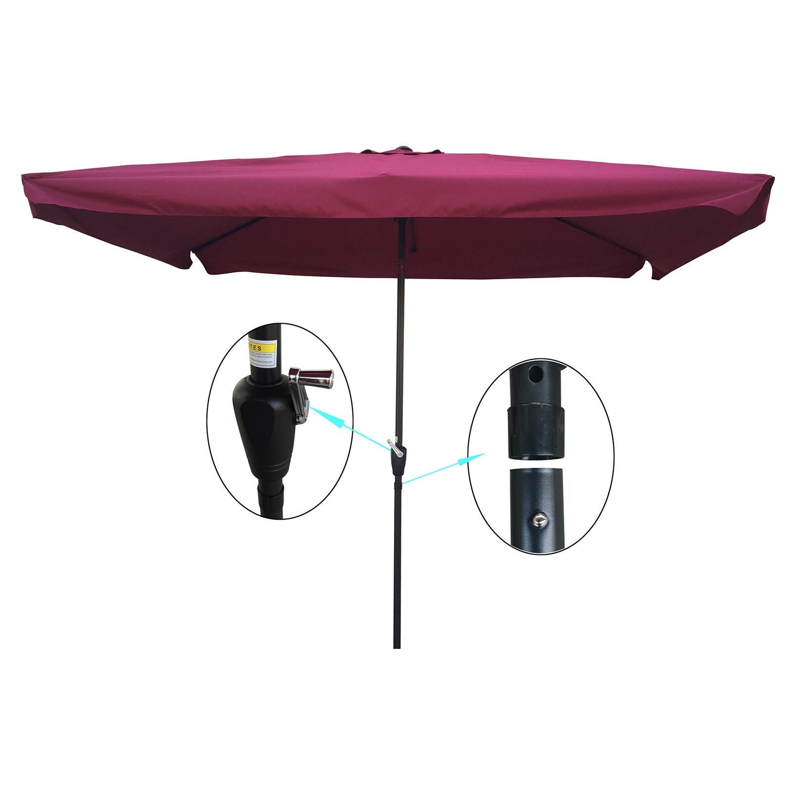 Flynama 10-ft Aluminum Cantilever Patio Umbrella with Lights at Lowes.com