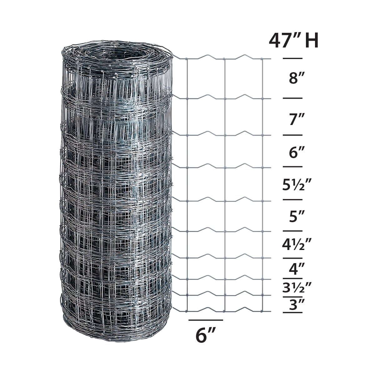 IRONRIDGE 100-ft x 4-ft Gray Steel Welded Wire Rolled Fencing with Mesh  Size 2-in x 4-in in the Rolled Fencing department at