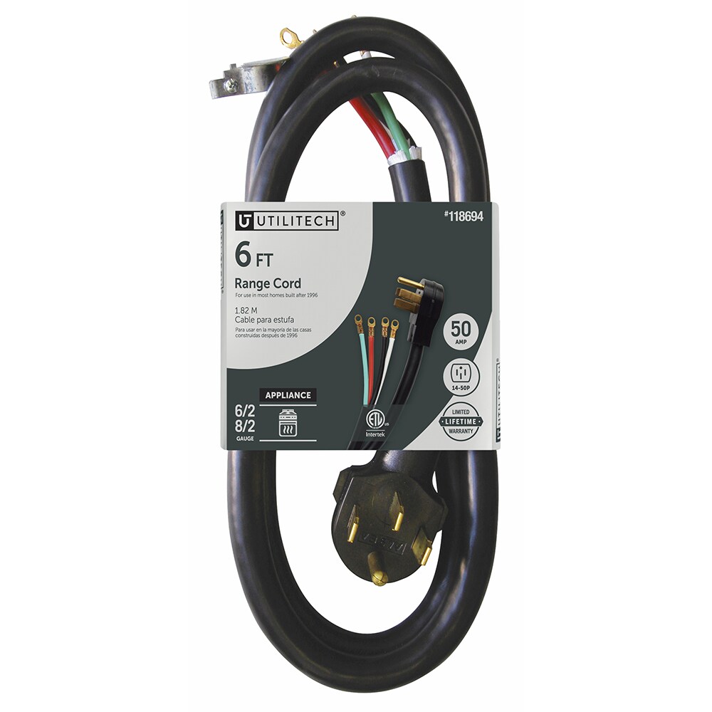 12-ft 15 -Amp 3 -Prong Gray Air conditioner Appliance Power Cord