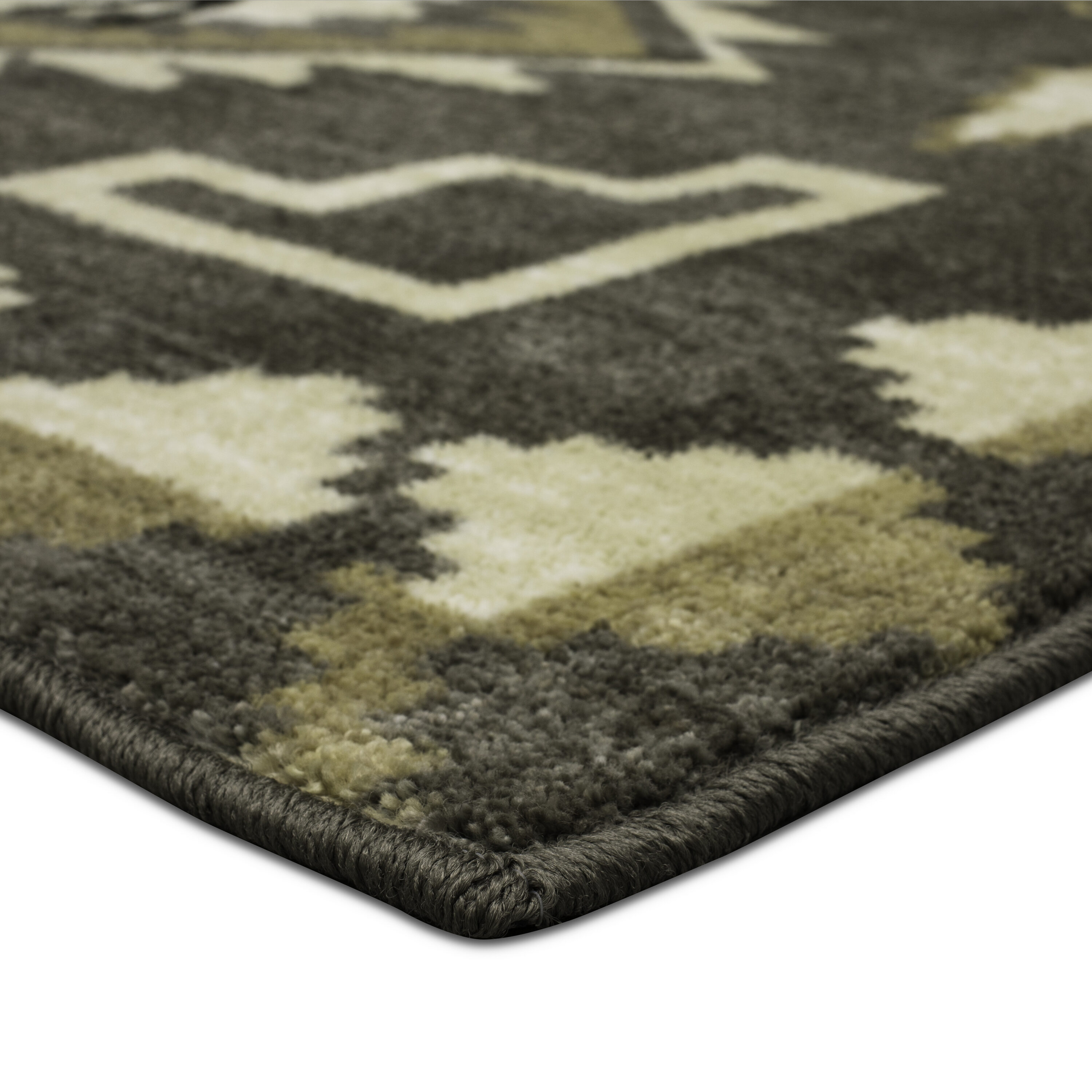 allen + roth Woodland 4 x 6 Brown Indoor Geometric Lodge Area Rug in the  Rugs department at