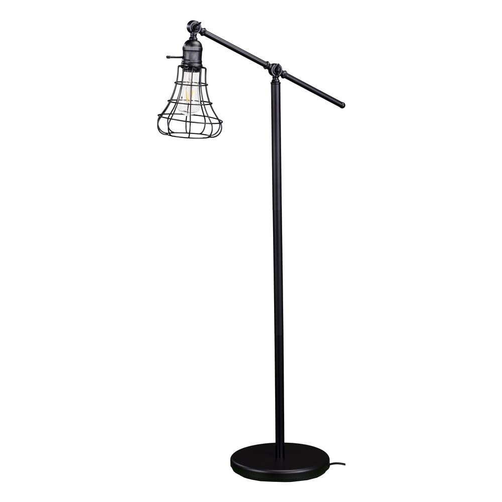 Boston Loft Furnishings ATG4415 52-in Matte Black Shaded floor lamp Floor Lamp with Metal Shade