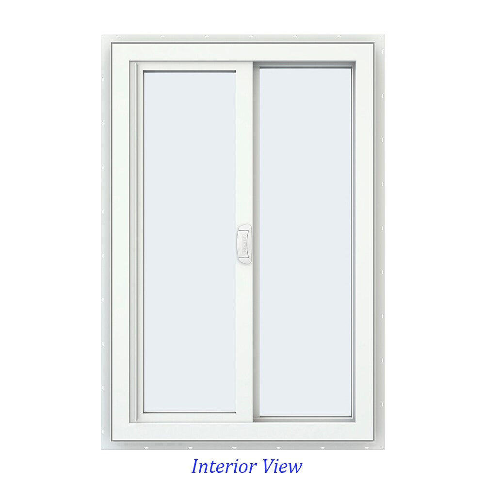 JELD-WEN FiniShield V-4500 23-1/2-in x 35-1/2-in Black Exterior White ...