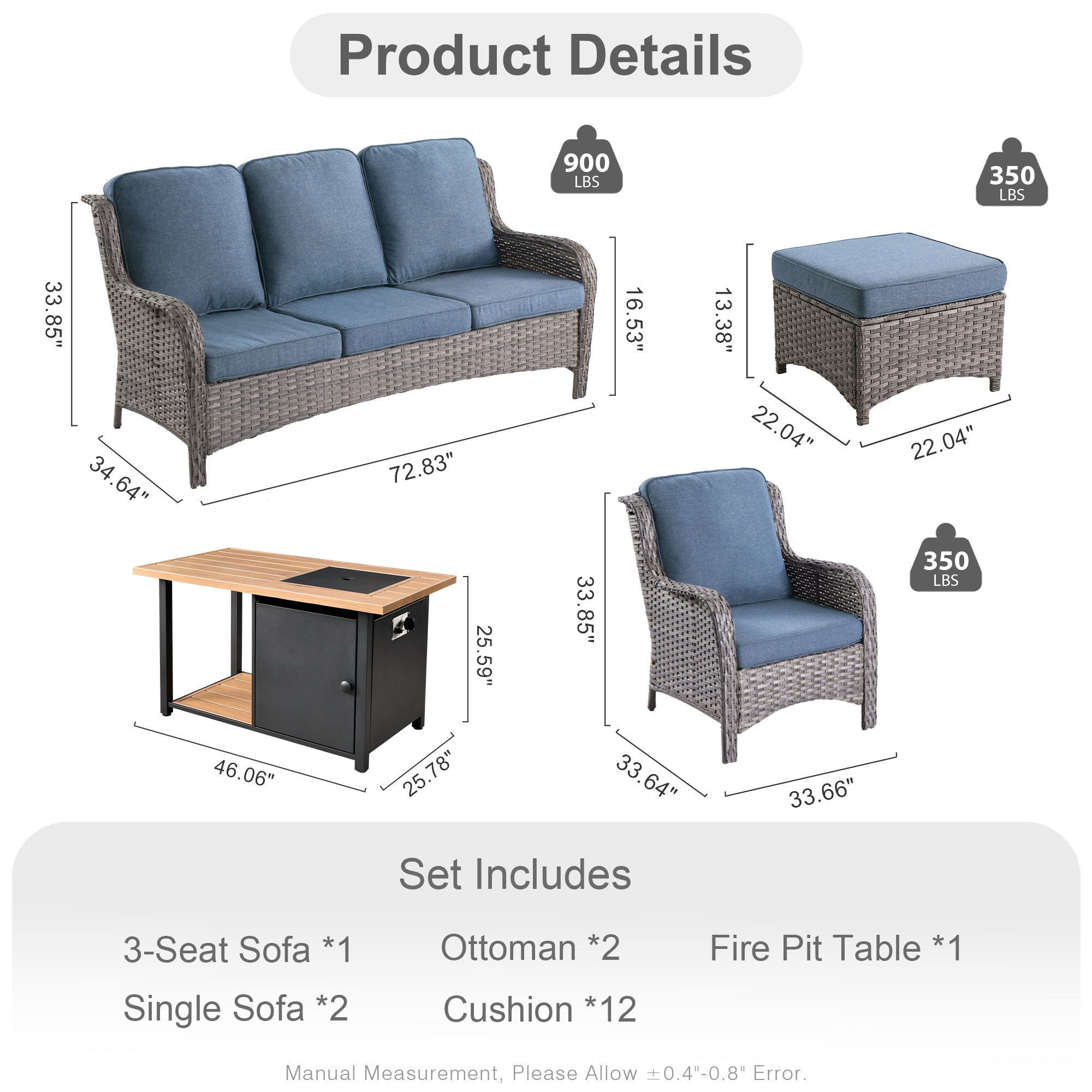 XIZZI XIGXCT3163-DFP Patio-Conversation-Sets - View #13