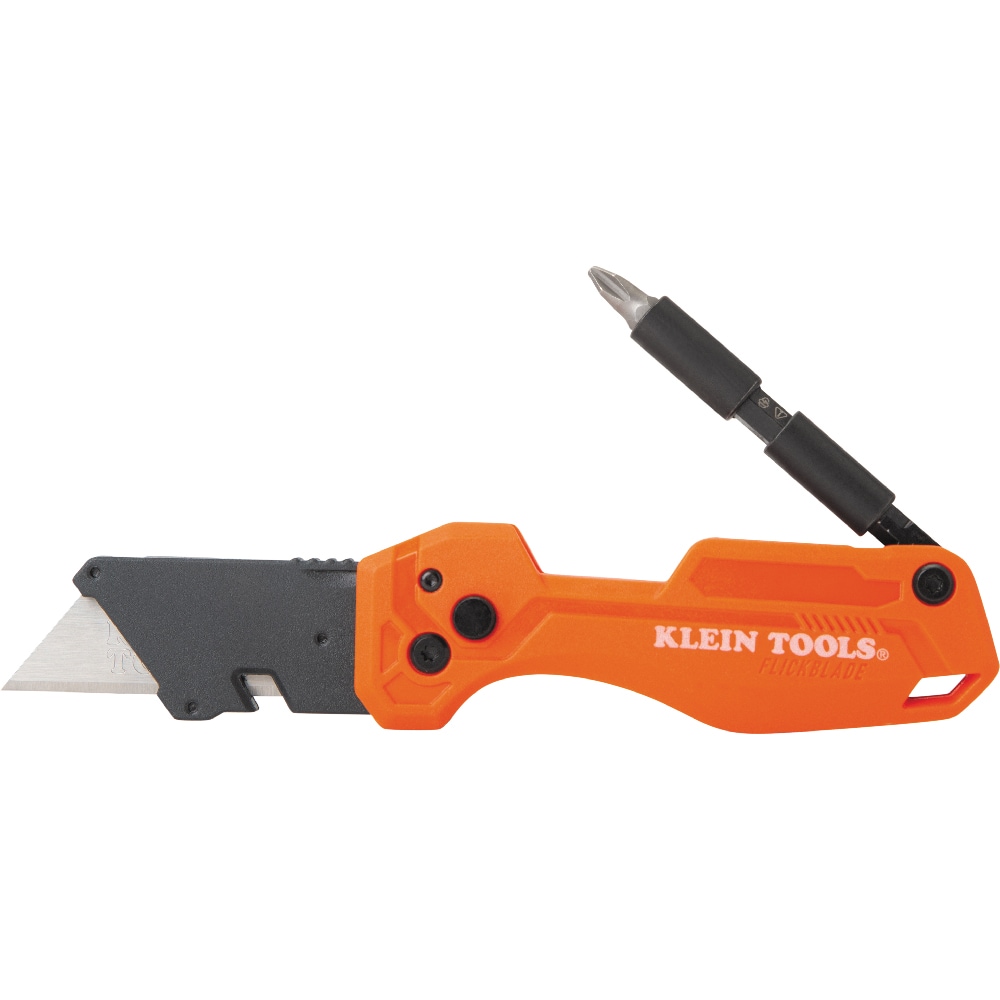 Klein Tools Flickblade 3/4-in 1-Blade Folding Utility Knife in the