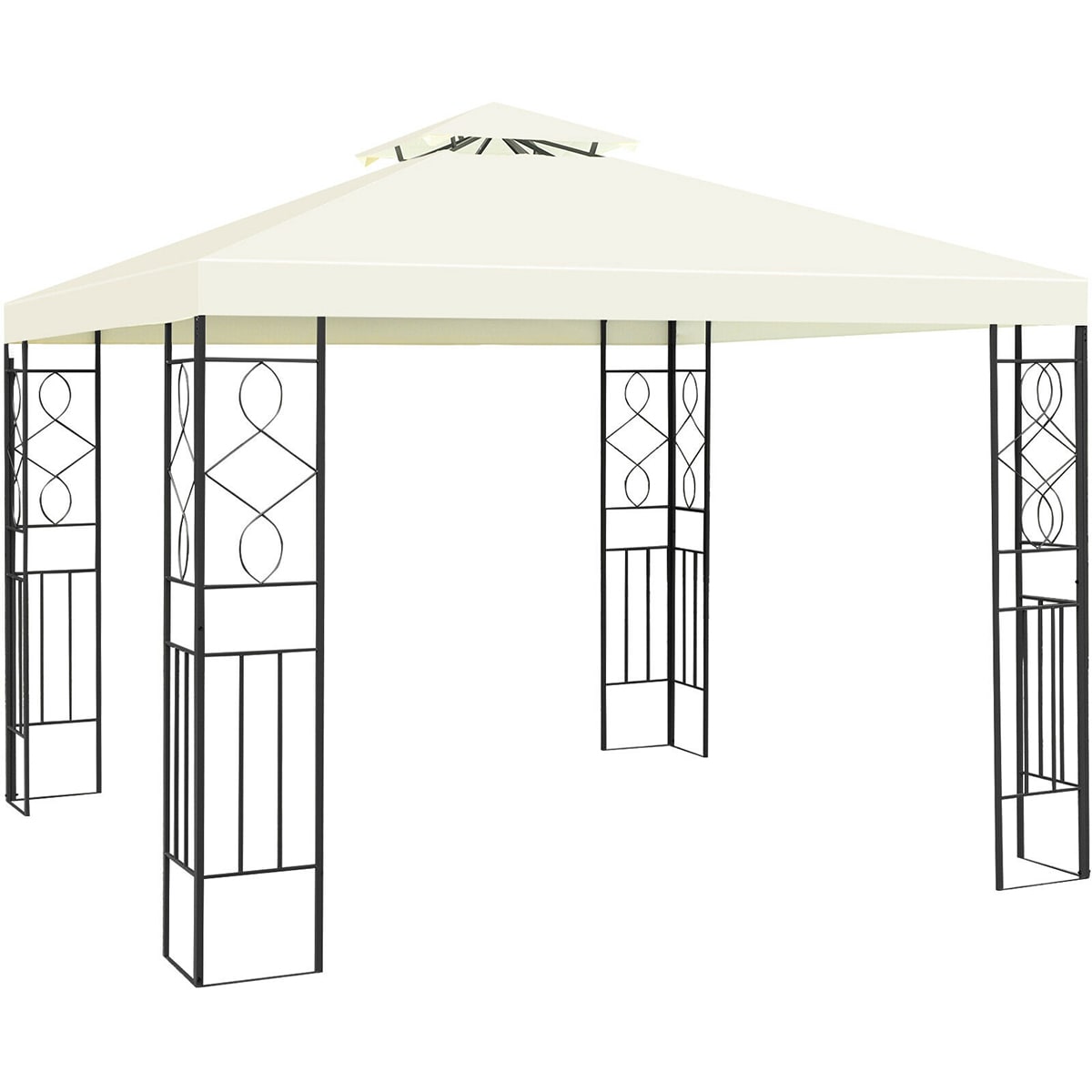 Forclover HYFE-70663 10-ft x 10-ft Gazebo White with Soft Top Roof