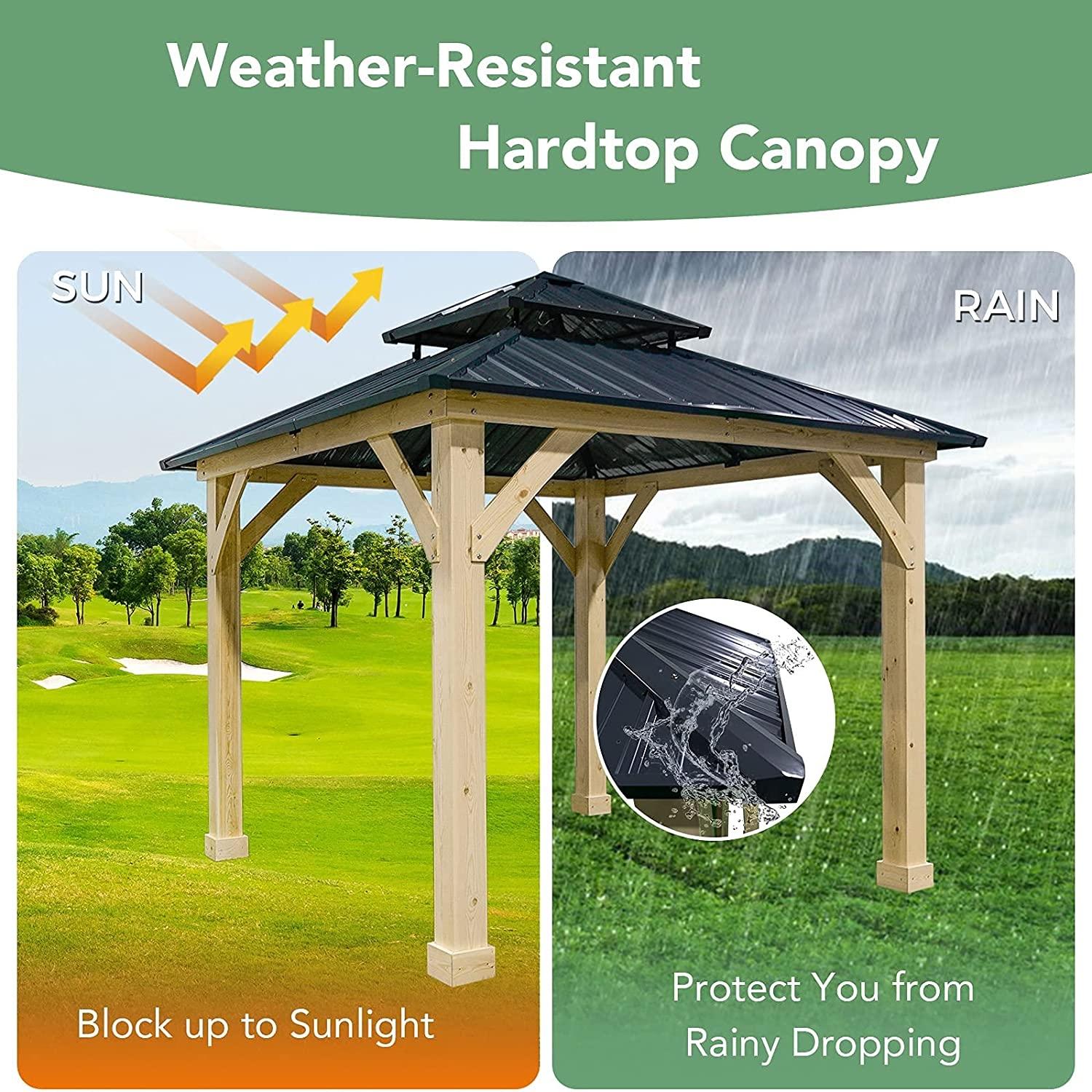Clihome CL-GR10045 Wood-Resin-Gazebos - View #4