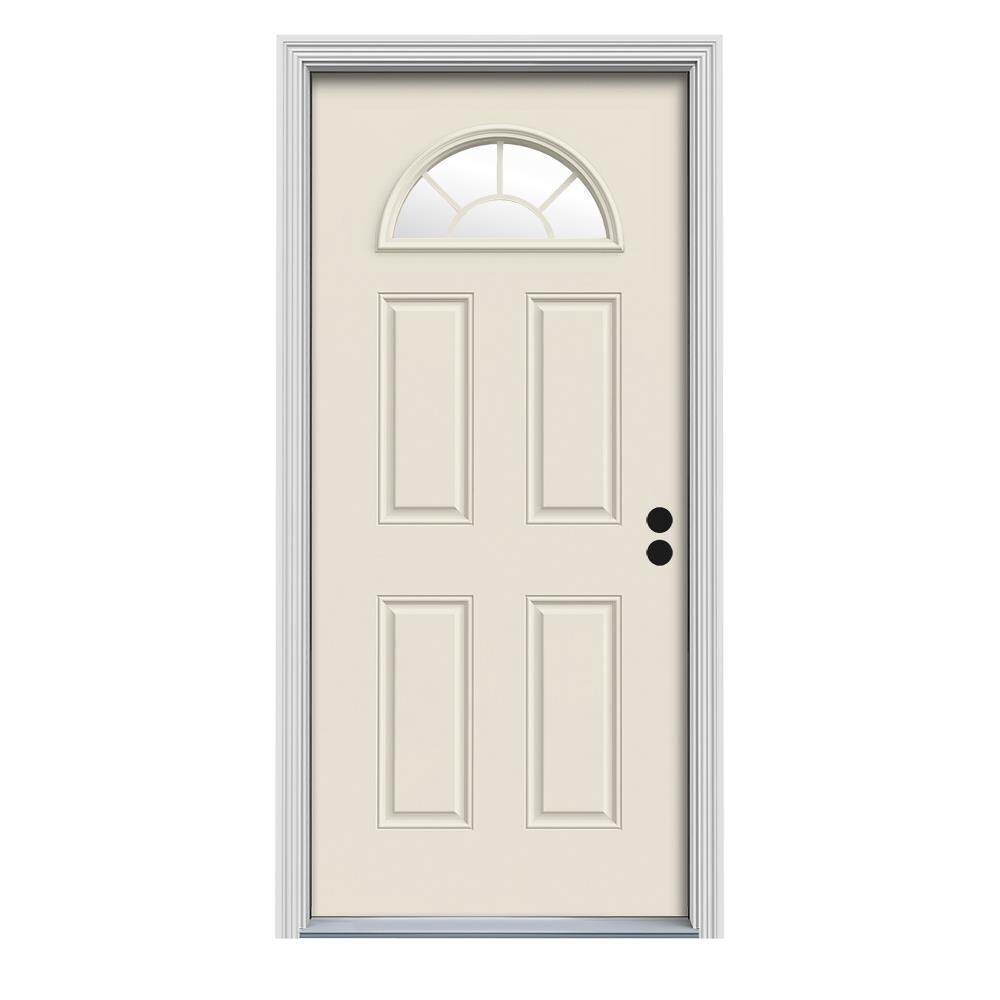 Therma-Tru Benchmark Doors Sunburst 36-in X 80-in Fiberglass 1/4 Lite ...