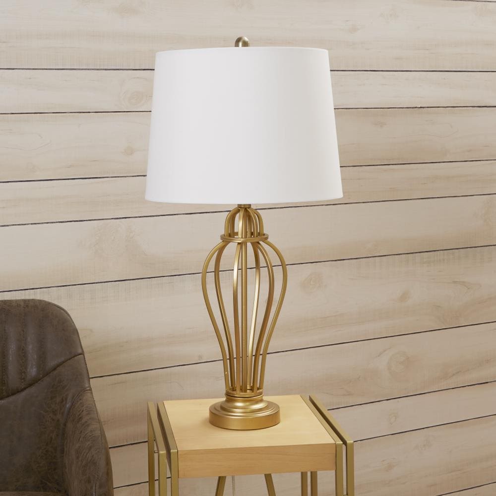 Cheyenne Products 29-in Antique Gold Metal Rotary Socket Table Lamp ...