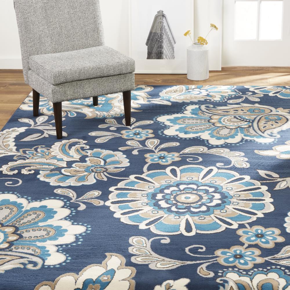 Home Dynamix Premium Rizzy Blue/Grey 5 ft. x 7 ft. Modern Area Rug