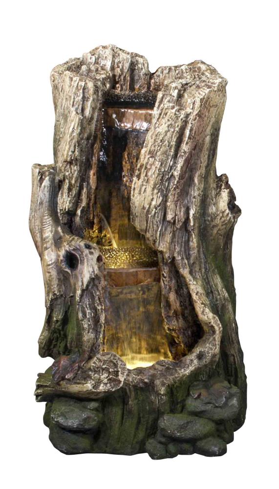 Hi-Line Gift 79553-B 11-in H Resin Planter Fountain Outdoor Fountain Pump Included