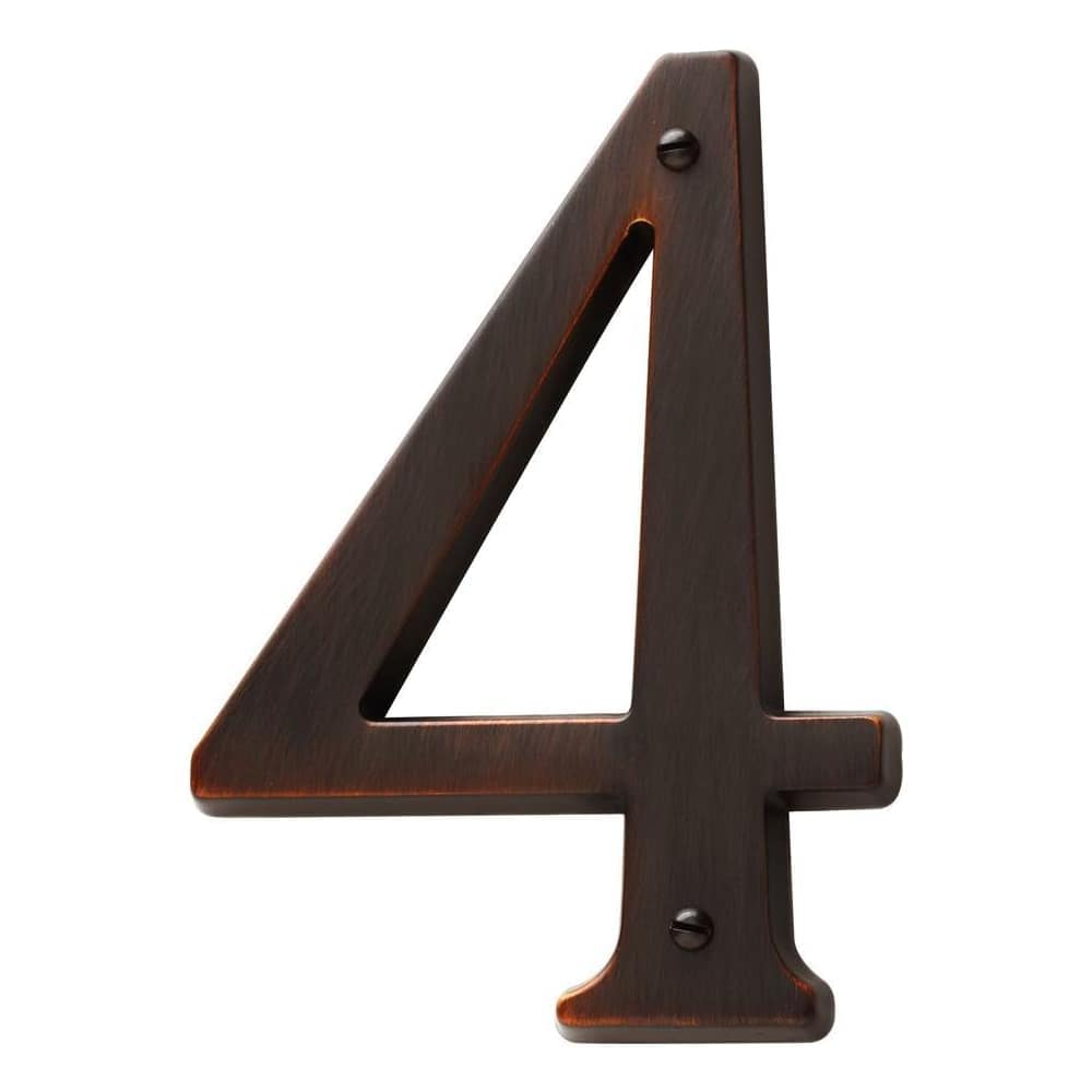 Baldwin -  90674 Solid Brass Residential House Number 4