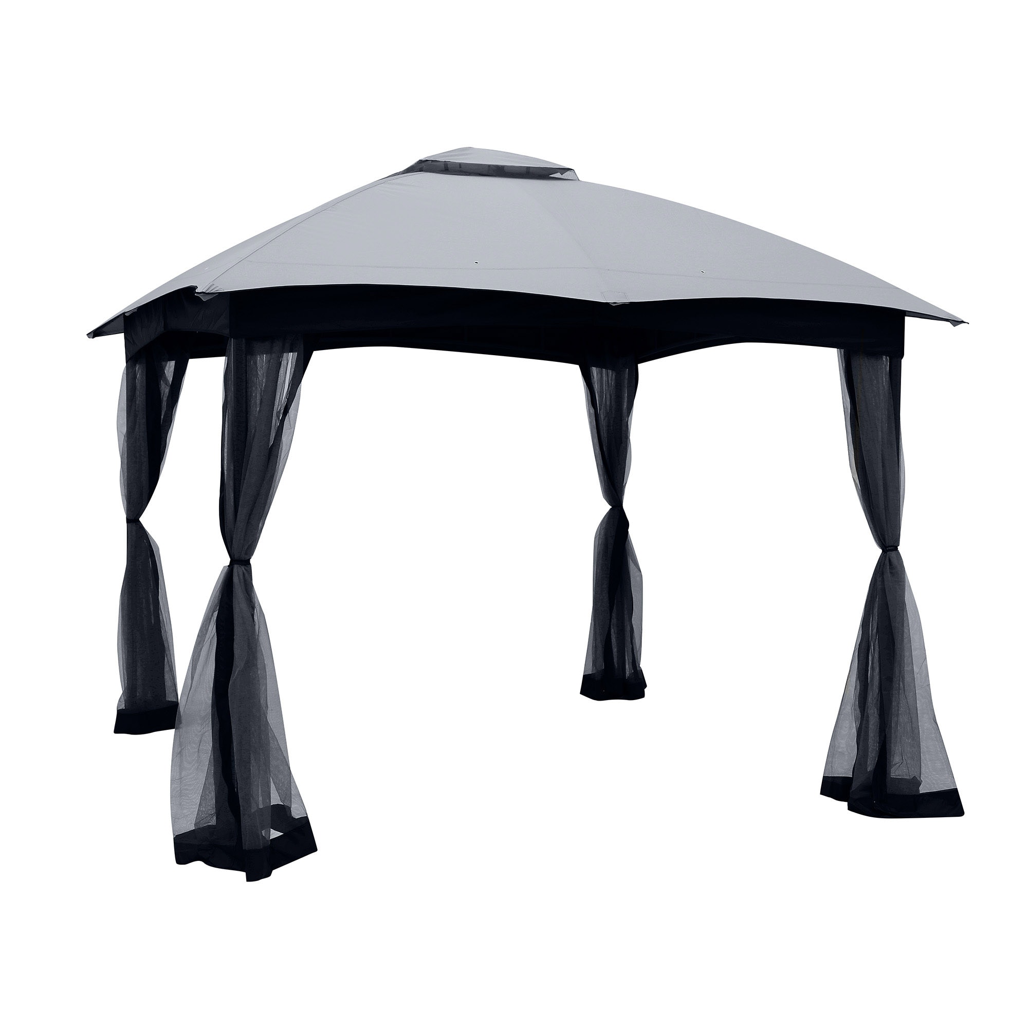 CASAINC 9-ft x 9-ft Gazebos Brown Metal Square Gazebo in the Gazebos ...