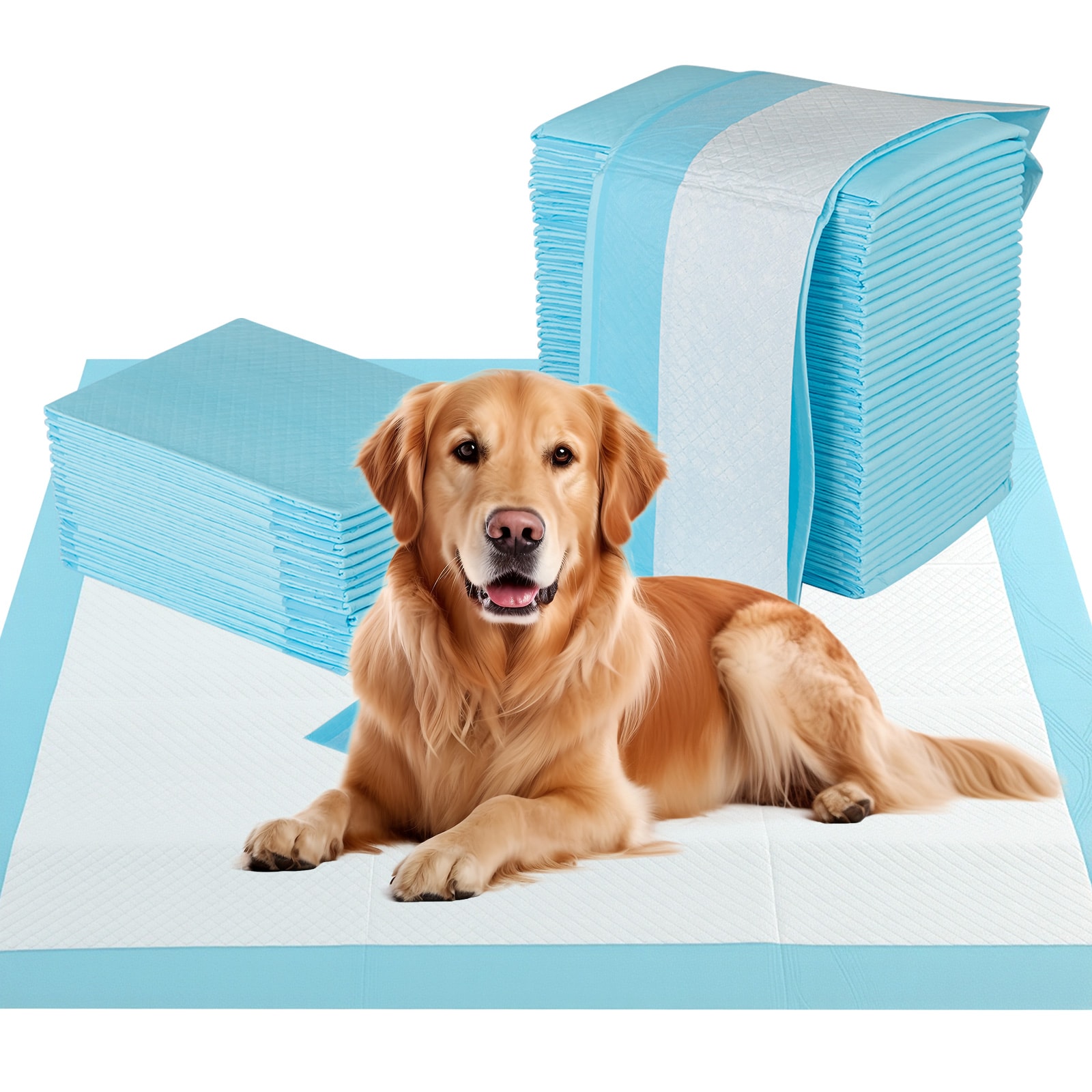Slickblue - 2 Pack Disposable Non Woven Fabric Pet Training Pads for Small Medium Dogs Cats Rabbi...