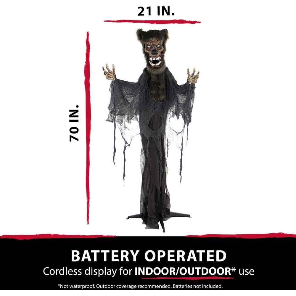 Haunted Hill Farm HHWOLF-2FLSA Outdoor-Halloween-Decor - View #5
