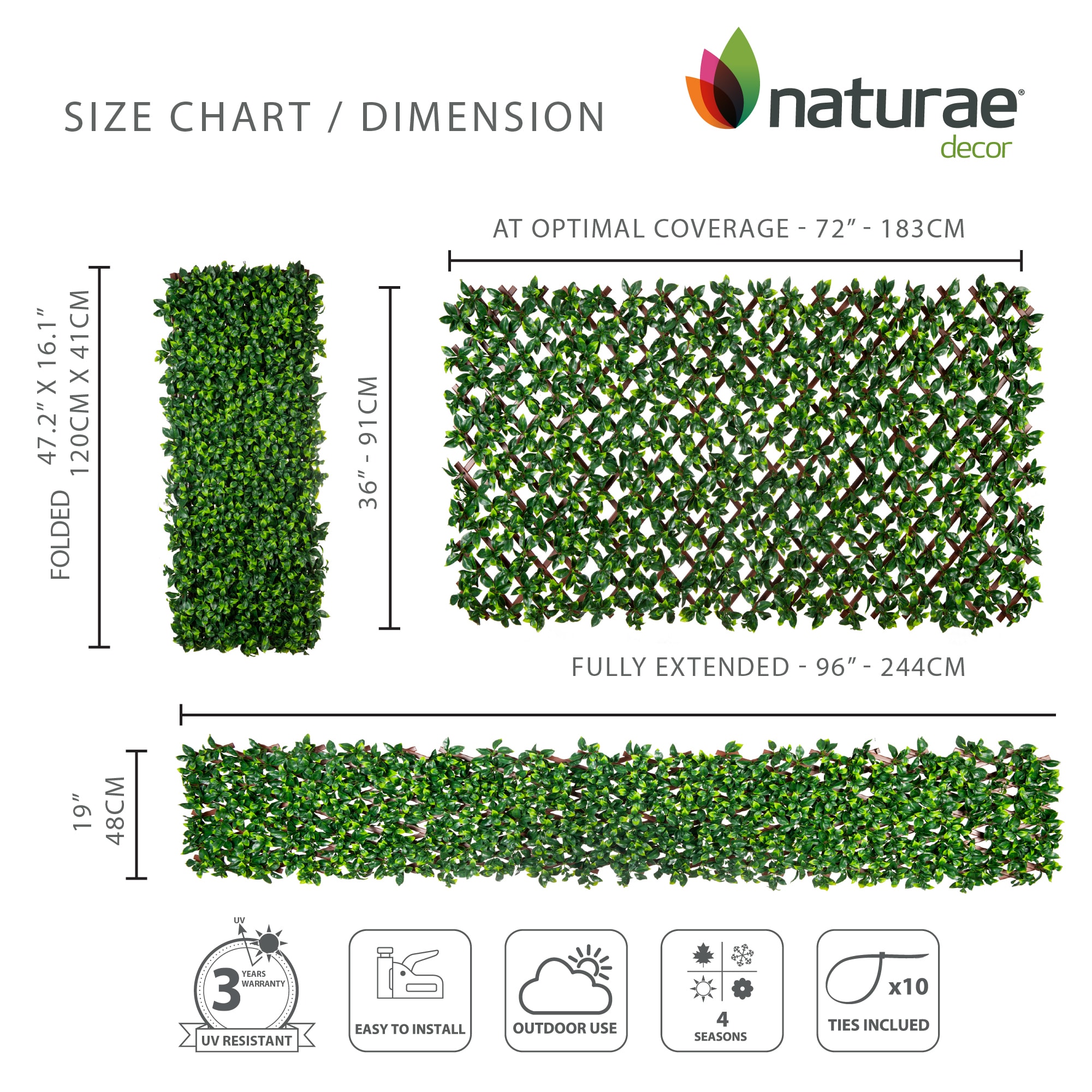 naturae decor TBL3672BR-4000 Garden-Trellis - View #4