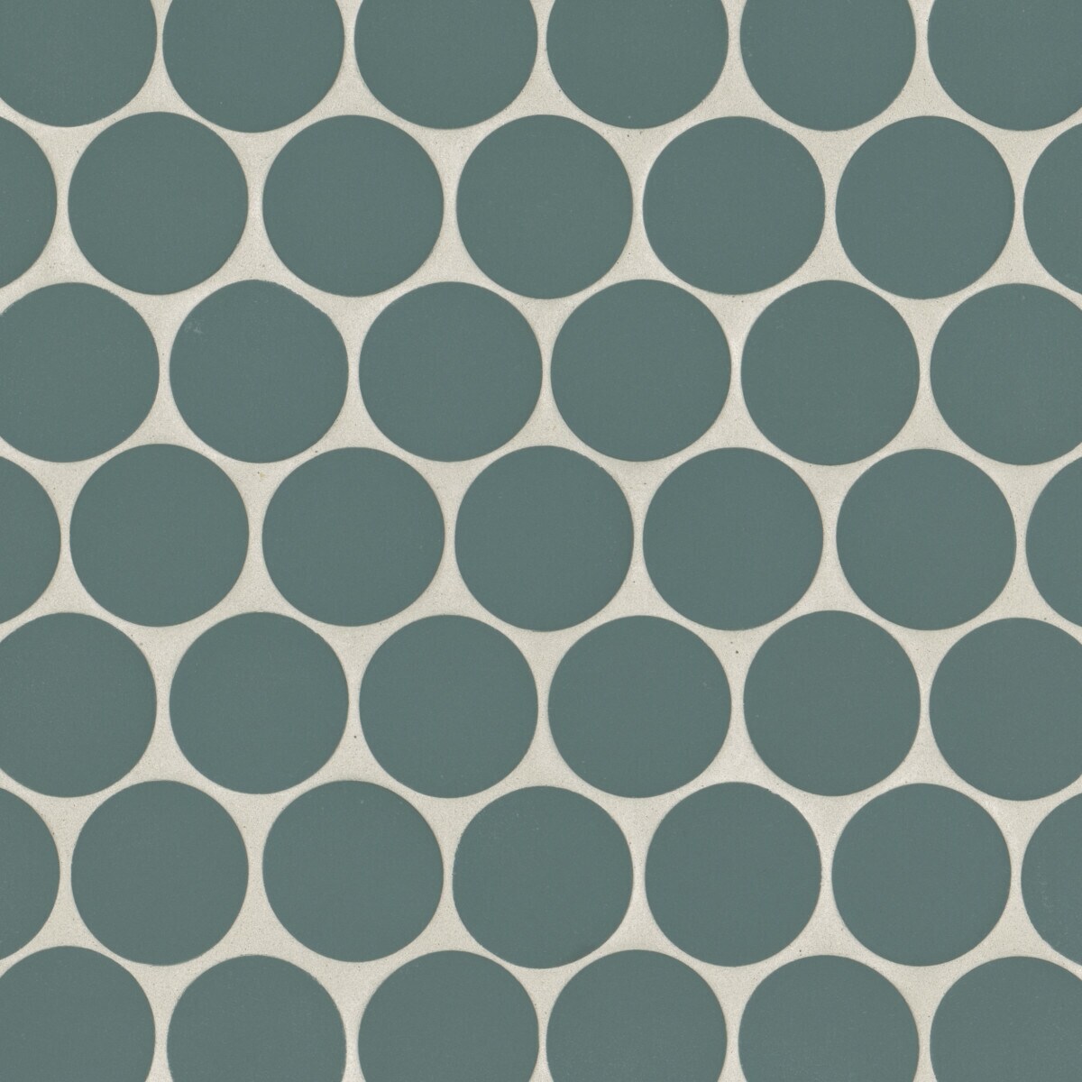 Bedrosians DECMAKARB2RMOM Makoto Arashi Blue 10-in x 10-in Matte Porcelain Penny Mosaic Floor and Wall Tile (3.42-sq. ft/ Carton)