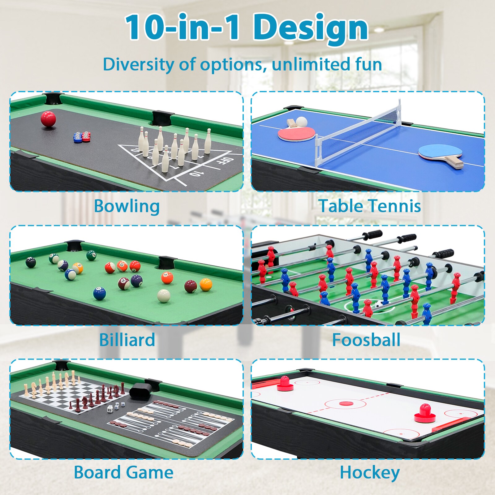 Kahomvis SPOWER-QPH3-32 Multi-Game-Tables - View #3