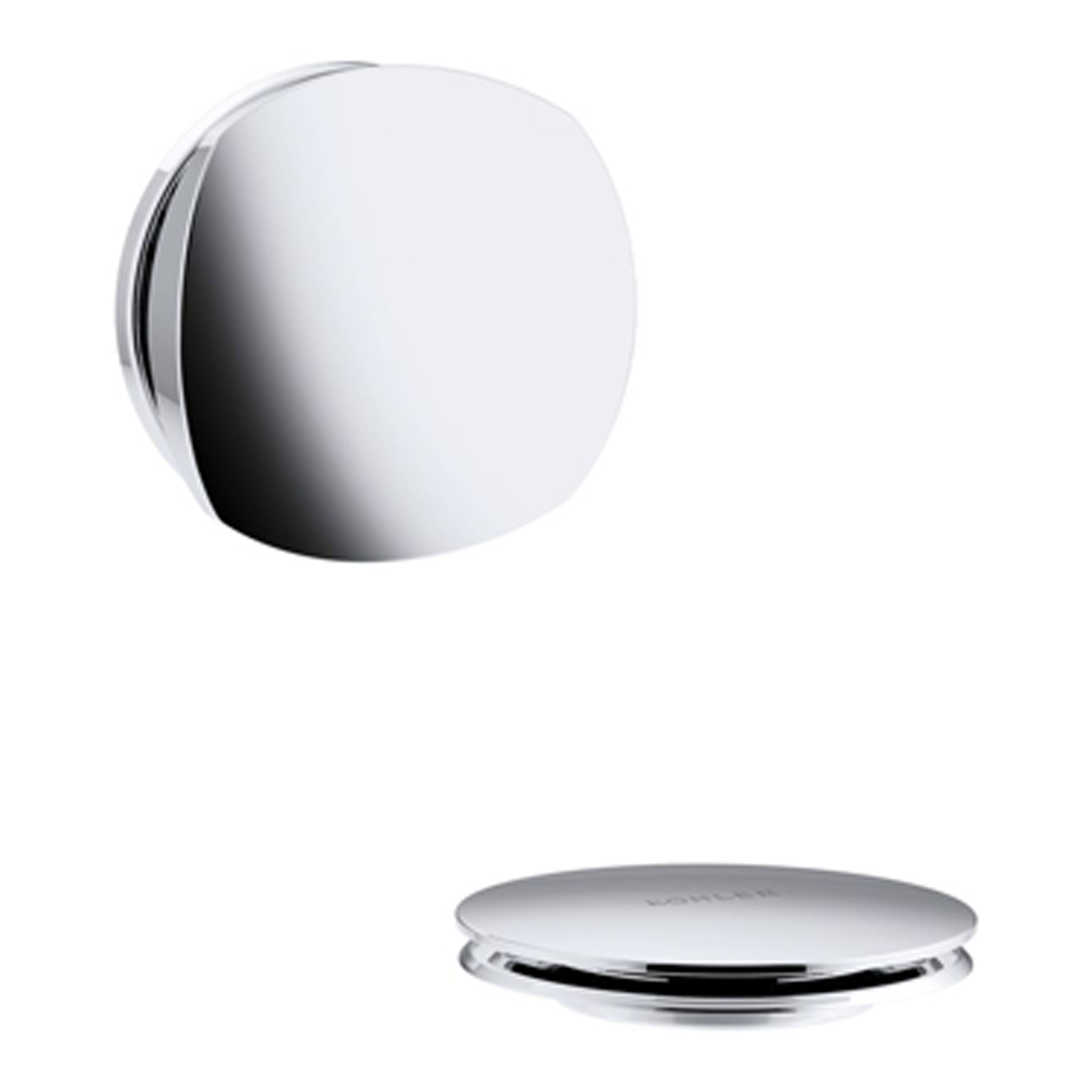 KOHLER Contemporary 3-in Polished Chrome Round Drain Cover Set in the ...