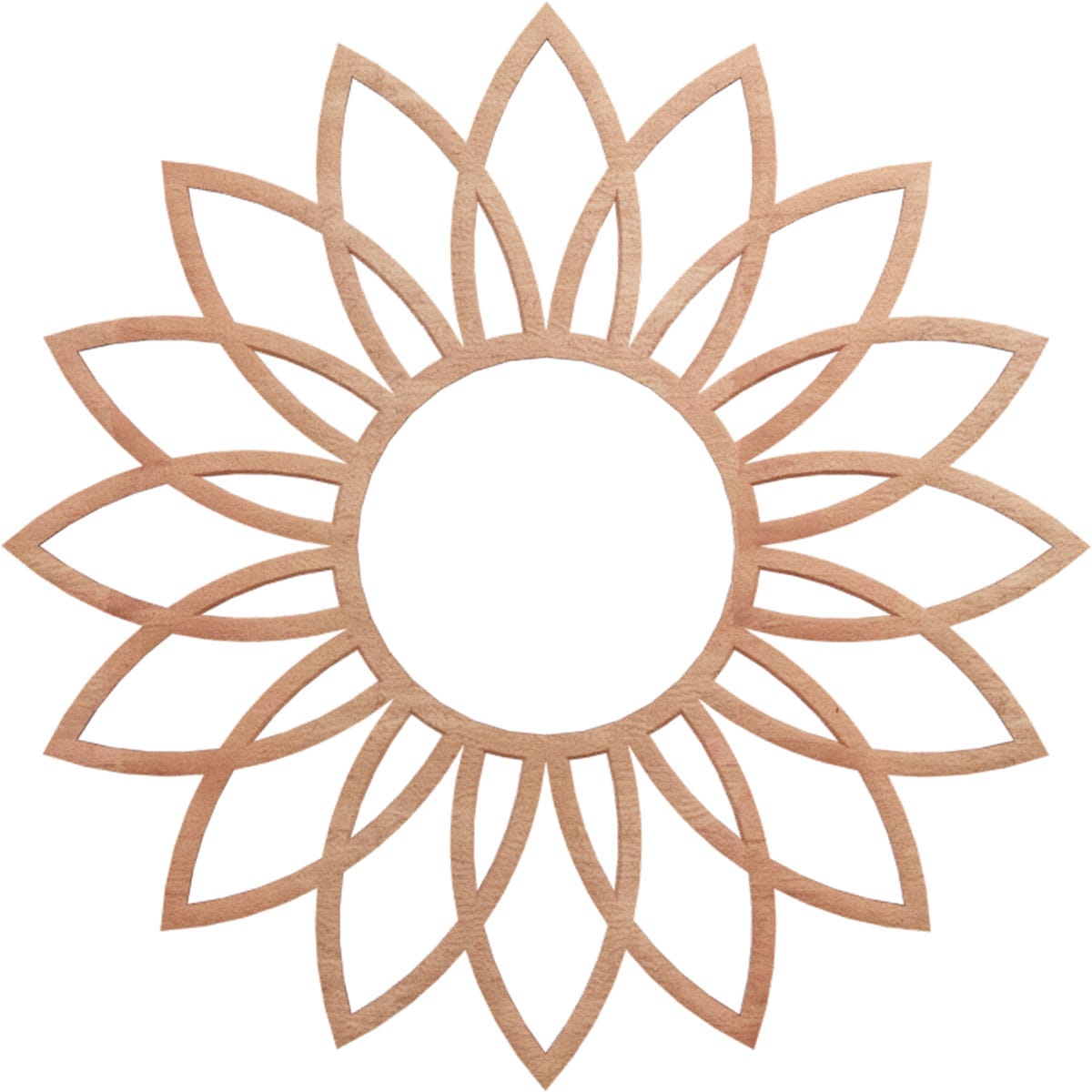 Ekena Millwork CMWP20X20X0375DACH Daisy Fretwork 20-in W x 20-in L Contemporary Cherry Wood Whole Ceiling Medallion