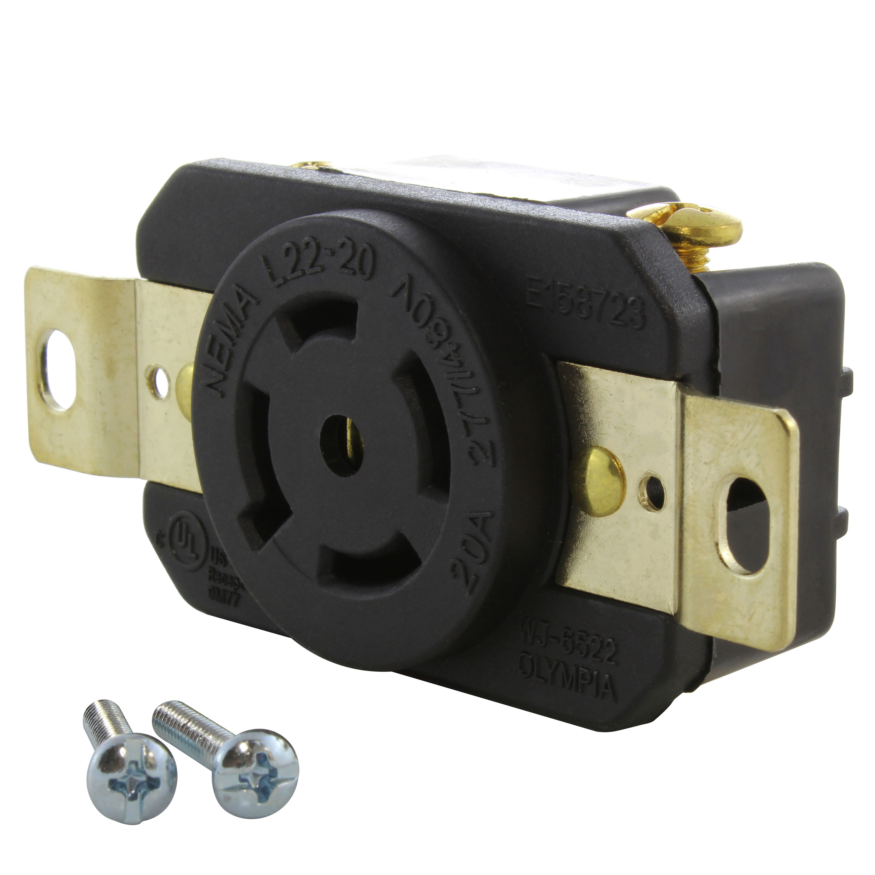 NEMA L22-20 Flanged Mount Locking Electrical Outlets At Lowes.com