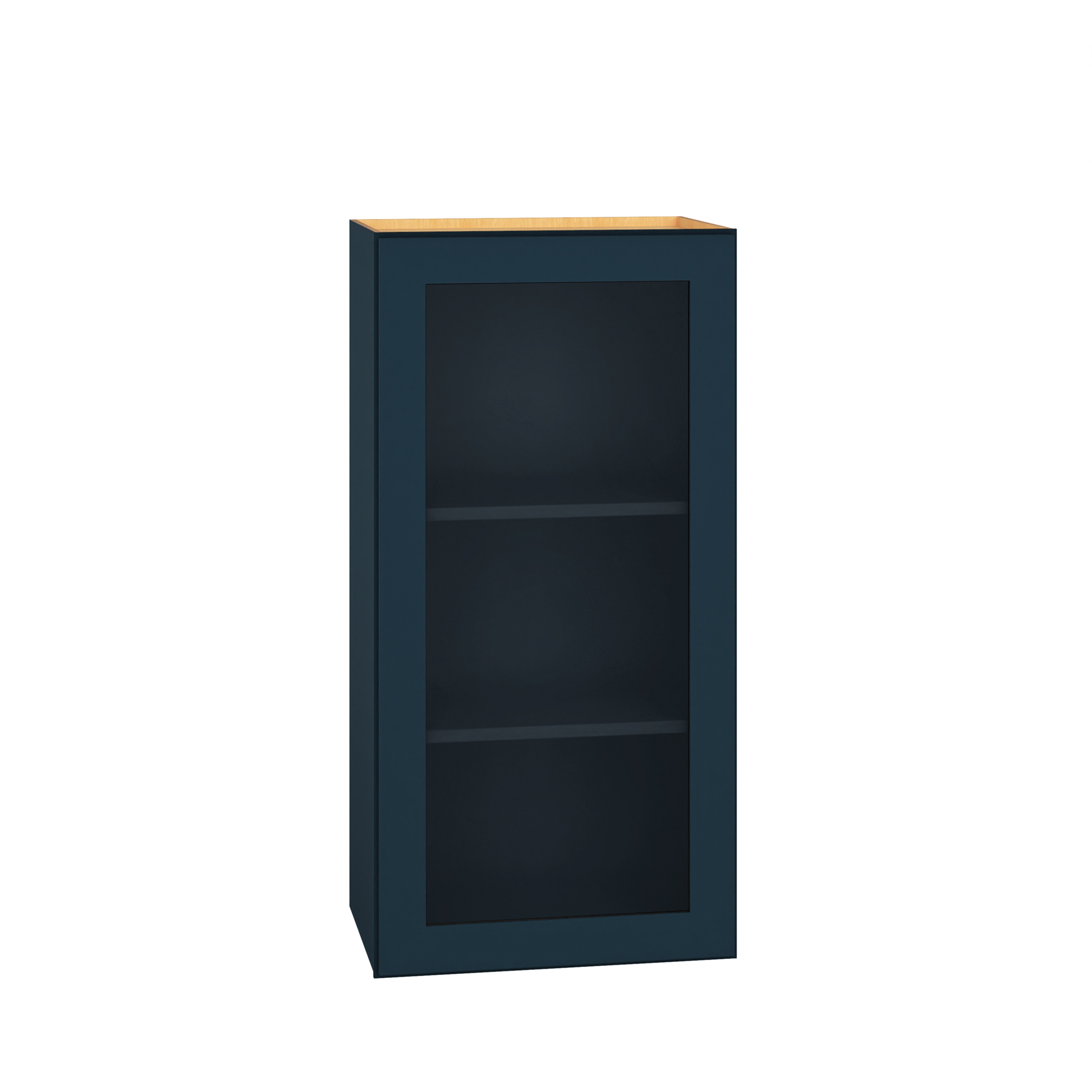 Diamond Express Jamestown 36-in W x 18-in H x 12-in D Regatta Blue Wall Fully Assembled Plywood Cabinet (Recessed Panel Shaker Door Style)