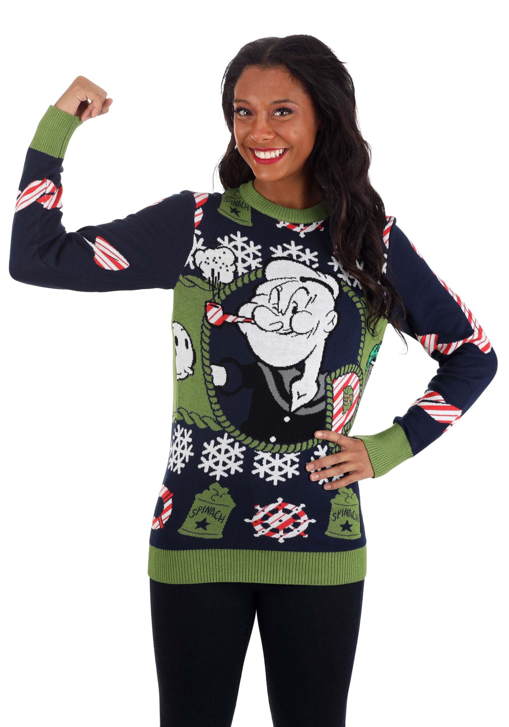 HalloweenCostumes.com FUN Wear Popeye Ugly Christmas Adult Sweater X-Small #FUN5623AD