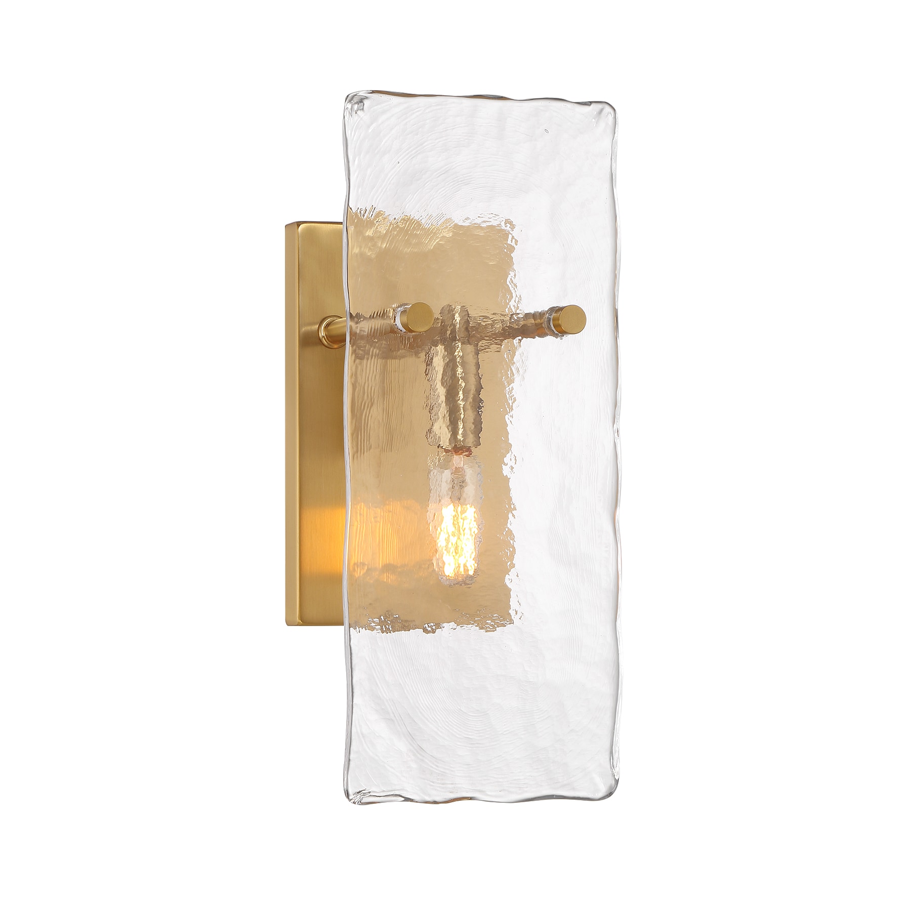 Savoy House 9-8204-1-322 Genry 1-Light Wall Sconce in Warm Brass 5.5-in W 1 -Light Antique Brass Coastal Wall Sconce