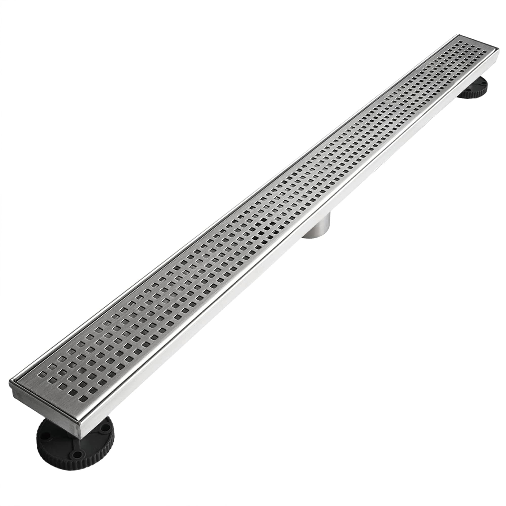 Neodrain ZA3-32-G03-BR 32-in Stainless Steel Linear Shower Drain with Square Pattern Surface