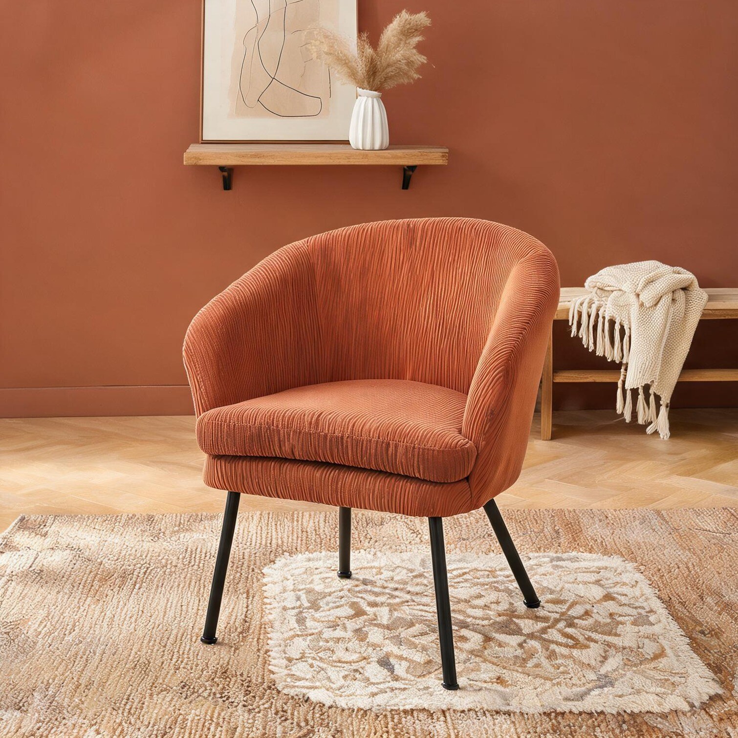 chillscreamni - Metal Frame Chairs and Accent Seating in Brown 27.4 x 27.6 x 30.1 in with Practic...