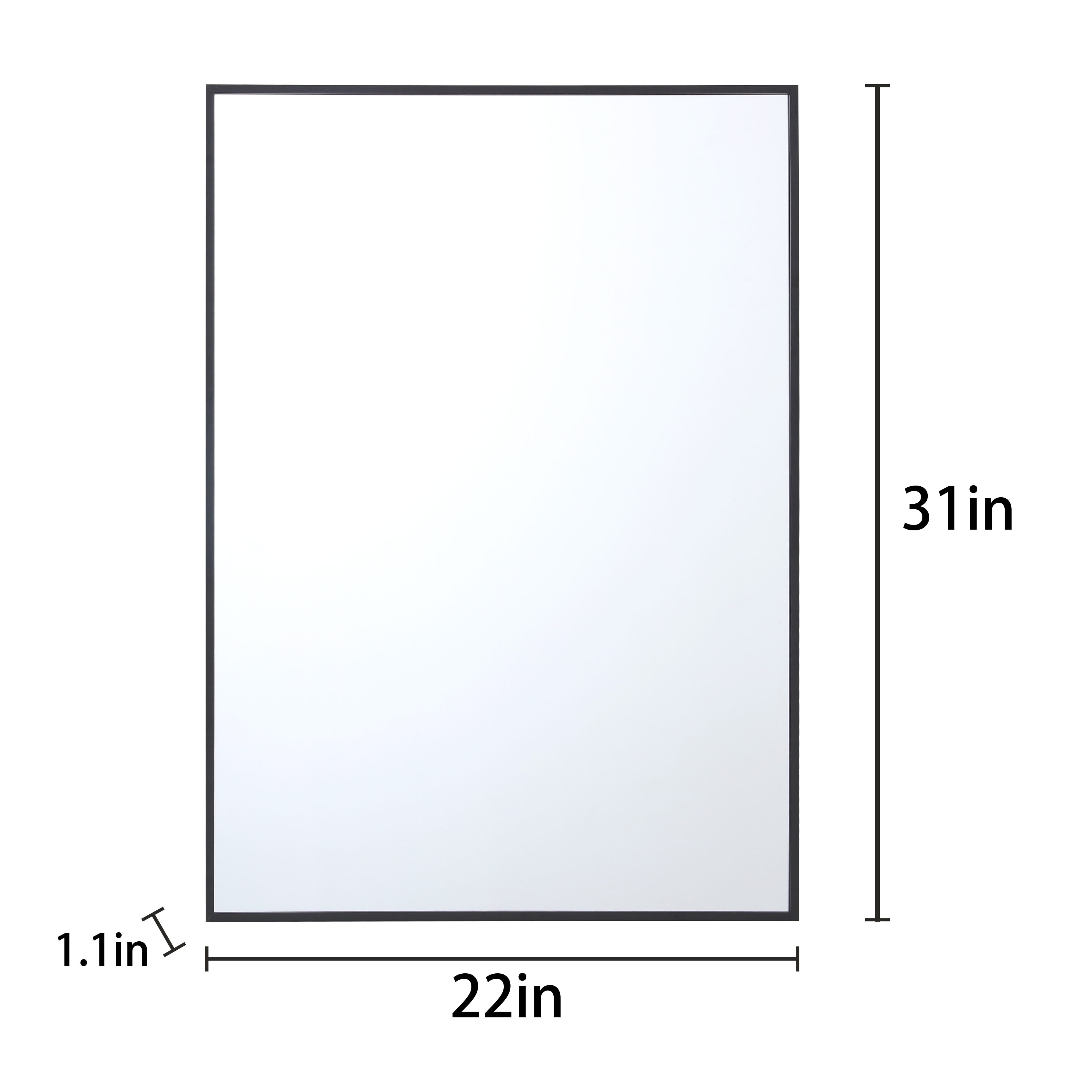 Origin 21 22-in W x 31-in H Black Framed Wall Mirror at Lowes.com