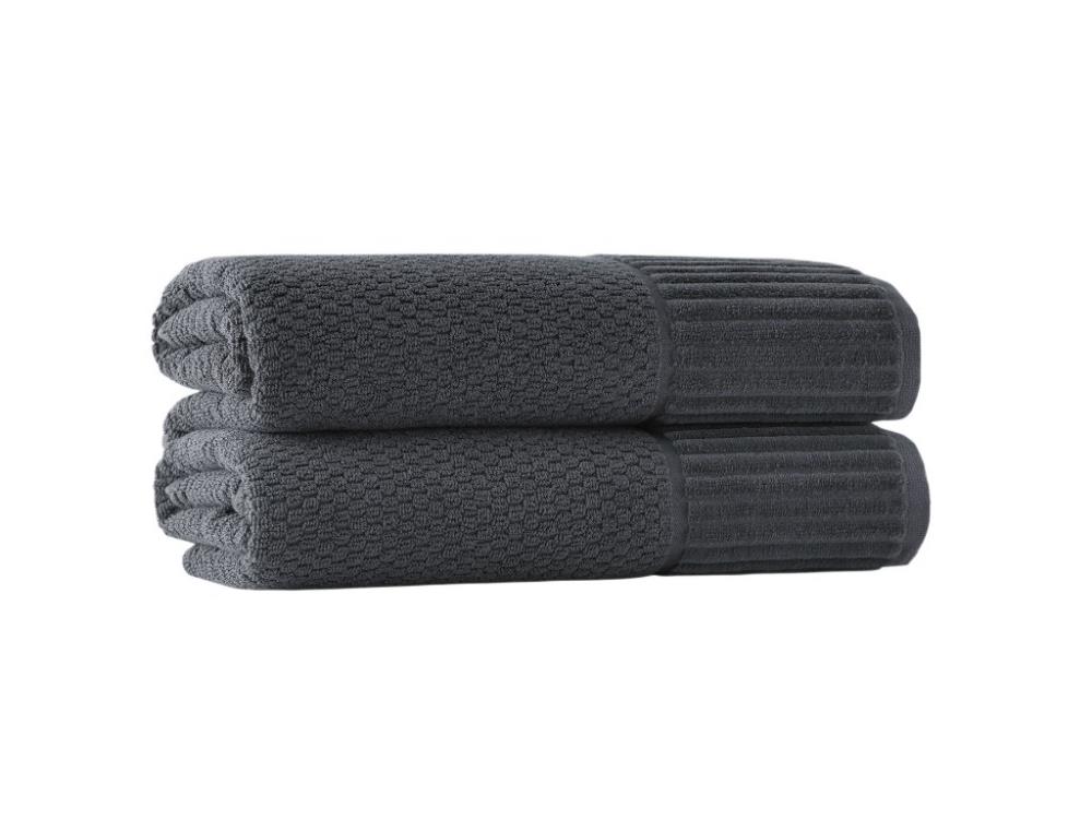 Enchante Home 2-Piece Anthracite Turkish Cotton Bath Sheet (Timaru) in the Bathroom  Towels department at