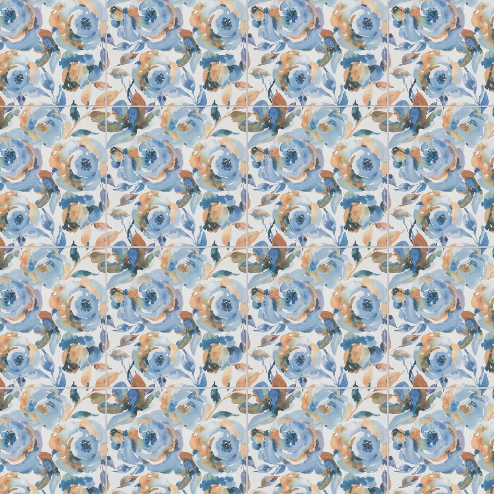 Affinity Tile FIM19FBQ Imagine Floral Bouquet 19-in x 19-in Matte Porcelain Patterned Floor and Wall Tile (10.56-sq. ft/ Carton)