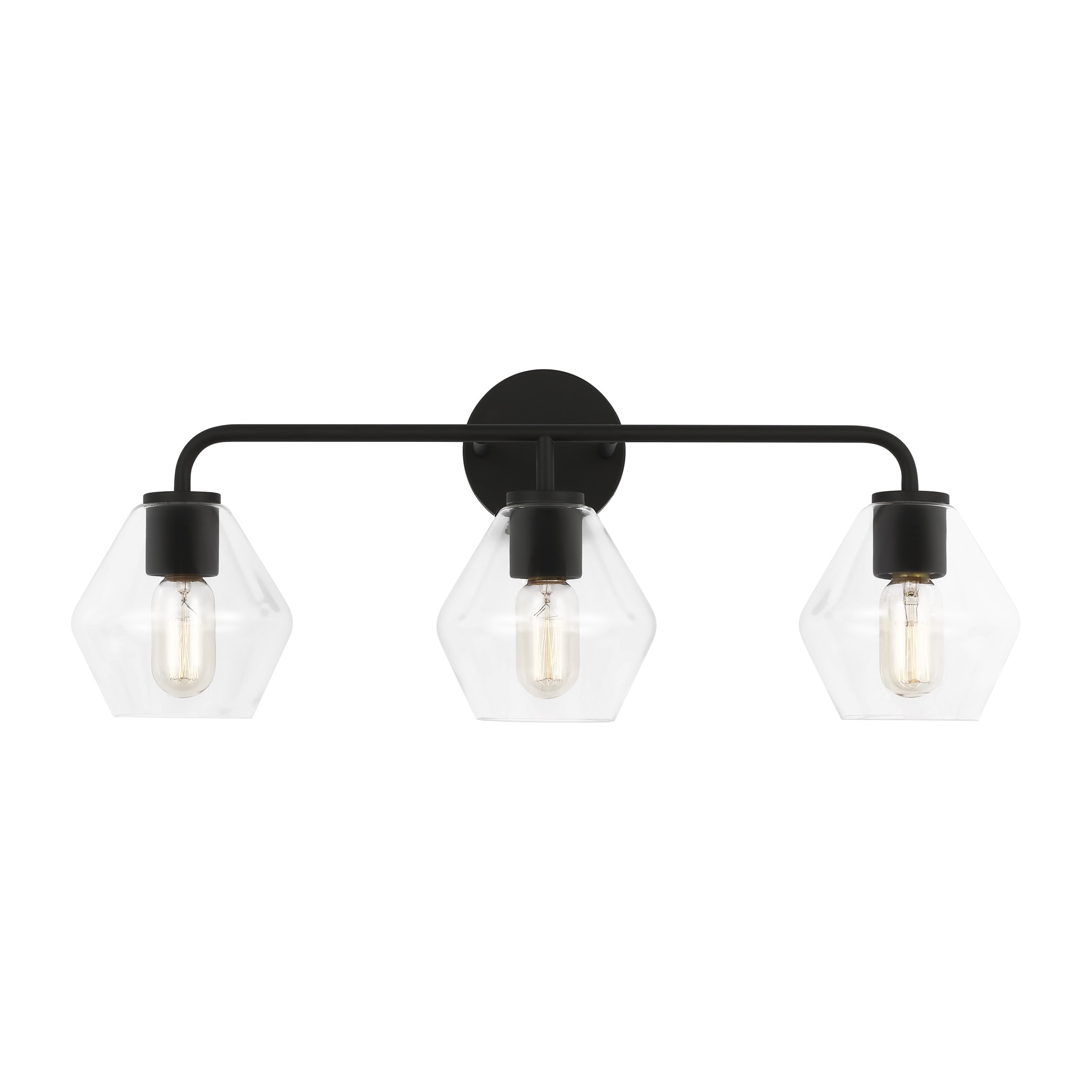 Generation Lighting 4002403-112 Jett 26-in 3 -Light Matte Black Transitional Vanity light