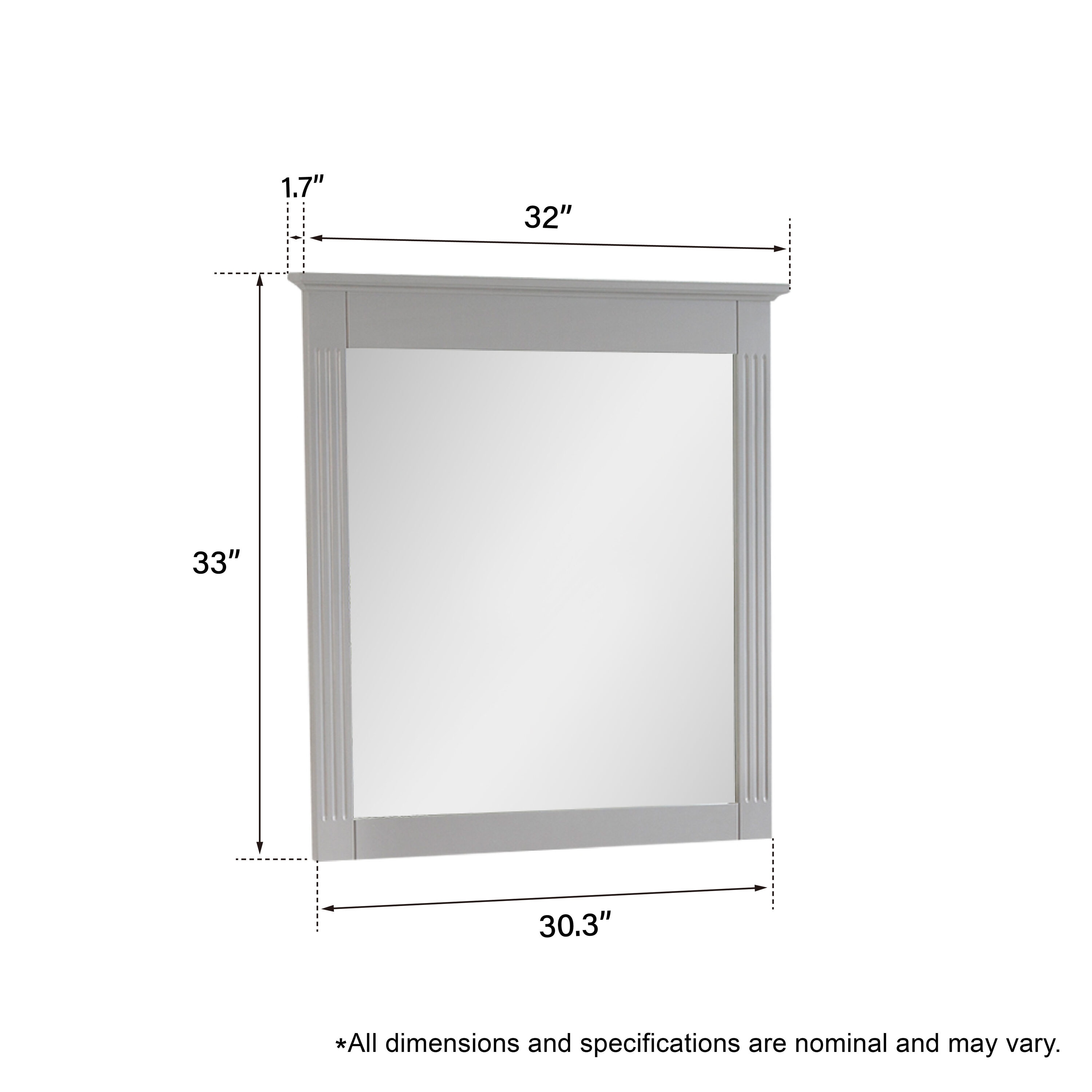 WELLFOR MR32YS1TG Framed-Bath-Mirrors - View #5