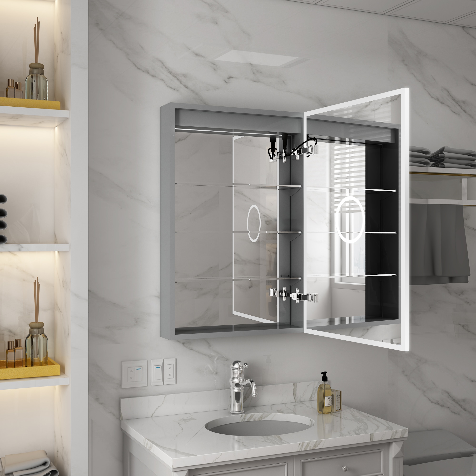 WELLFOR W8MCL2030R Bathroom-Medicine-Cabinets - View #4