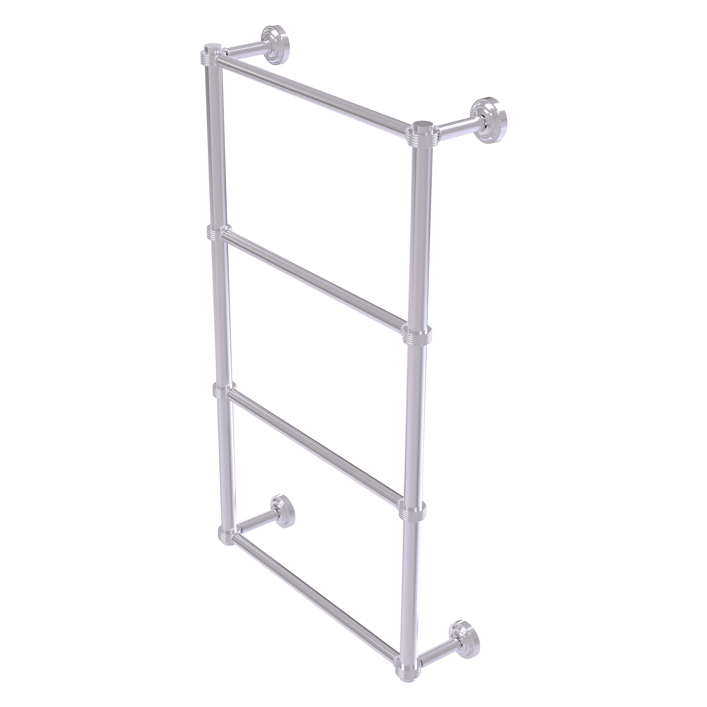 Allied Brass DT-28G-36-SCH Dottingham 36-in double Satin Chrome Wall mount 4-tier Towel Bar