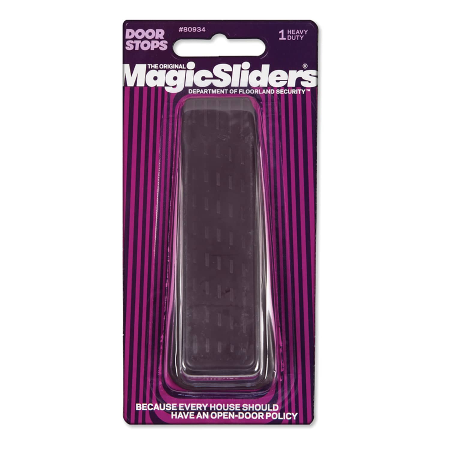 RUBY Sliders - Magic Sliders 6 5/16 in. W X 2 1/2 in. L Heavy Duty Rubber Brown Door Stop (Pack 6)