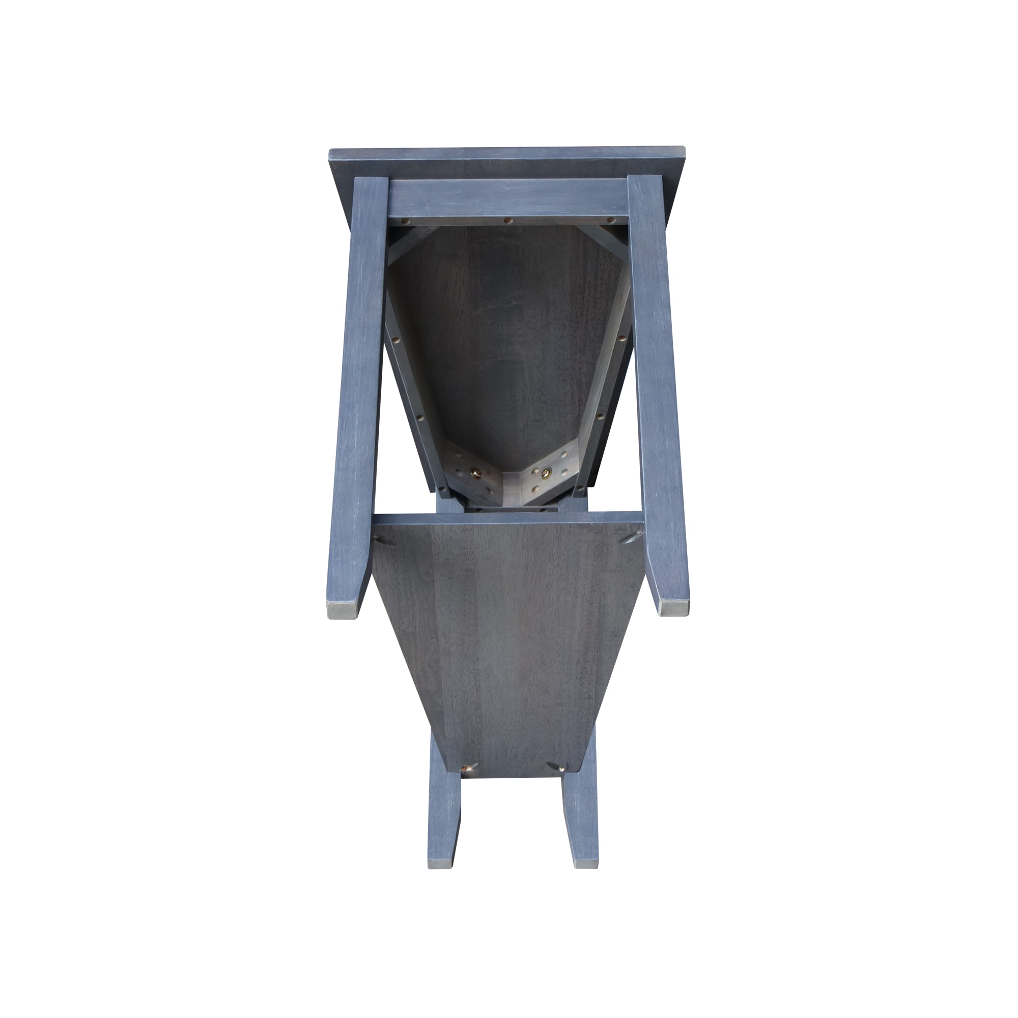 Elegant Triangular Solid Wood Keystone Accent Table