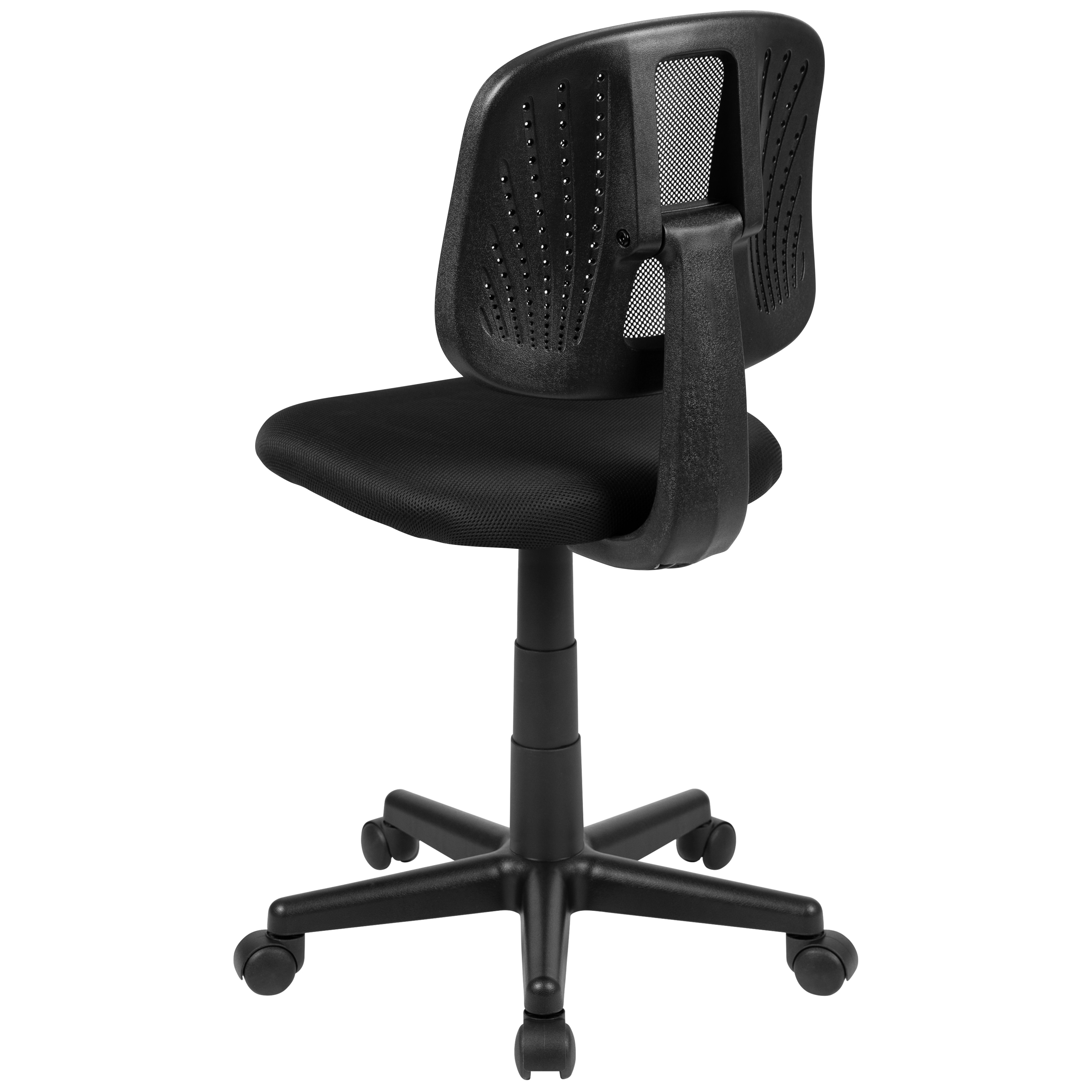 Ergonomic Mid-Back Black Mesh Swivel Task Chair with Lumbar Support