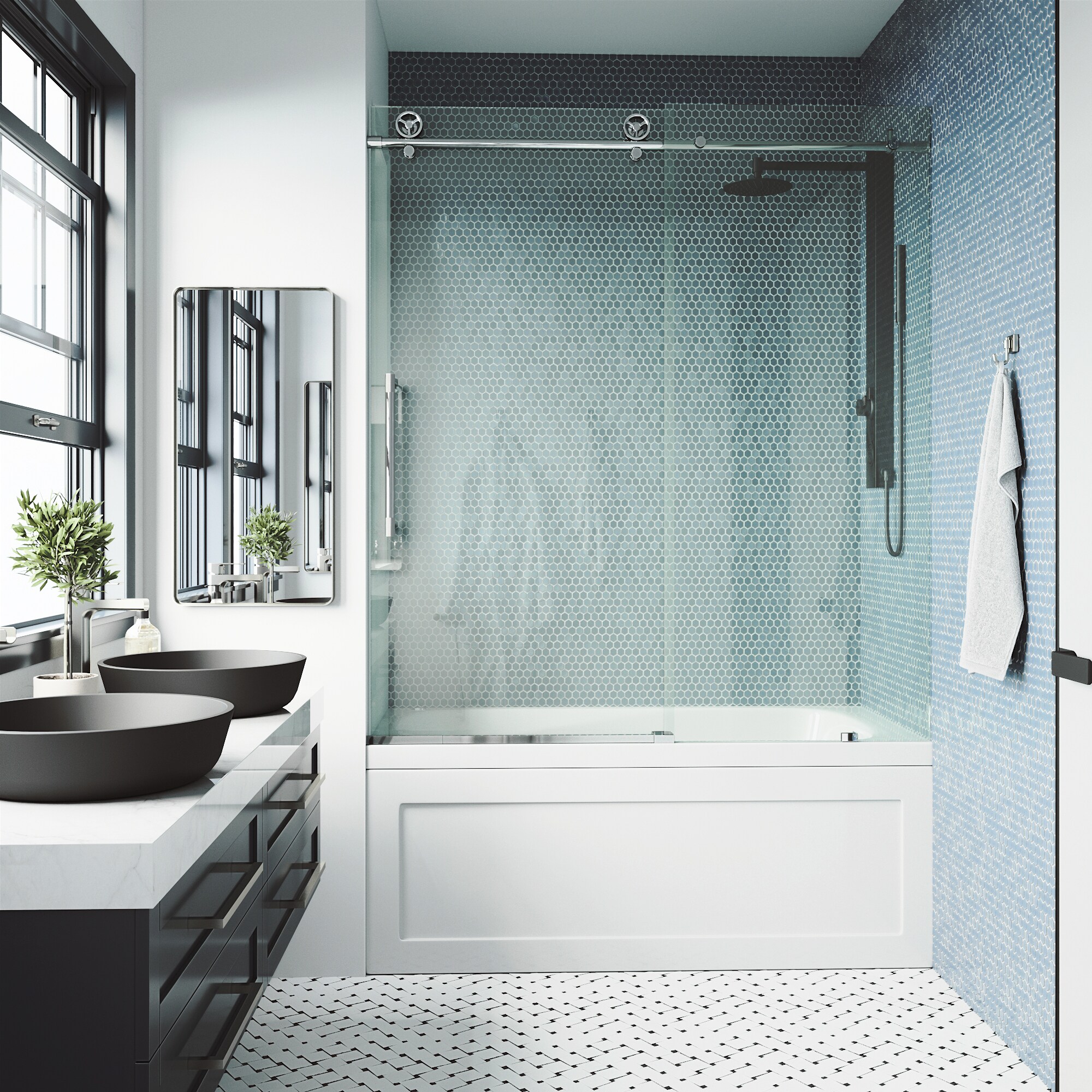VIGO VG6044CHCL6066 Bathtub-Doors - View #2