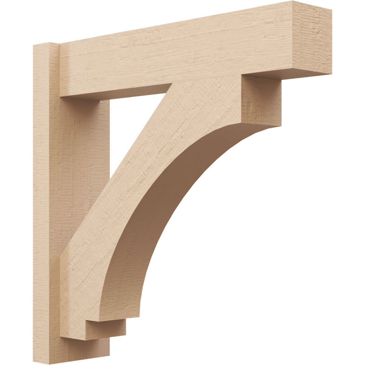 Ekena Millwork 2132004 Timberthane Rough Cedar Faux Wood Imperial Block Outlooker 6-in W x 24-in D x 24-in H Primed Tan