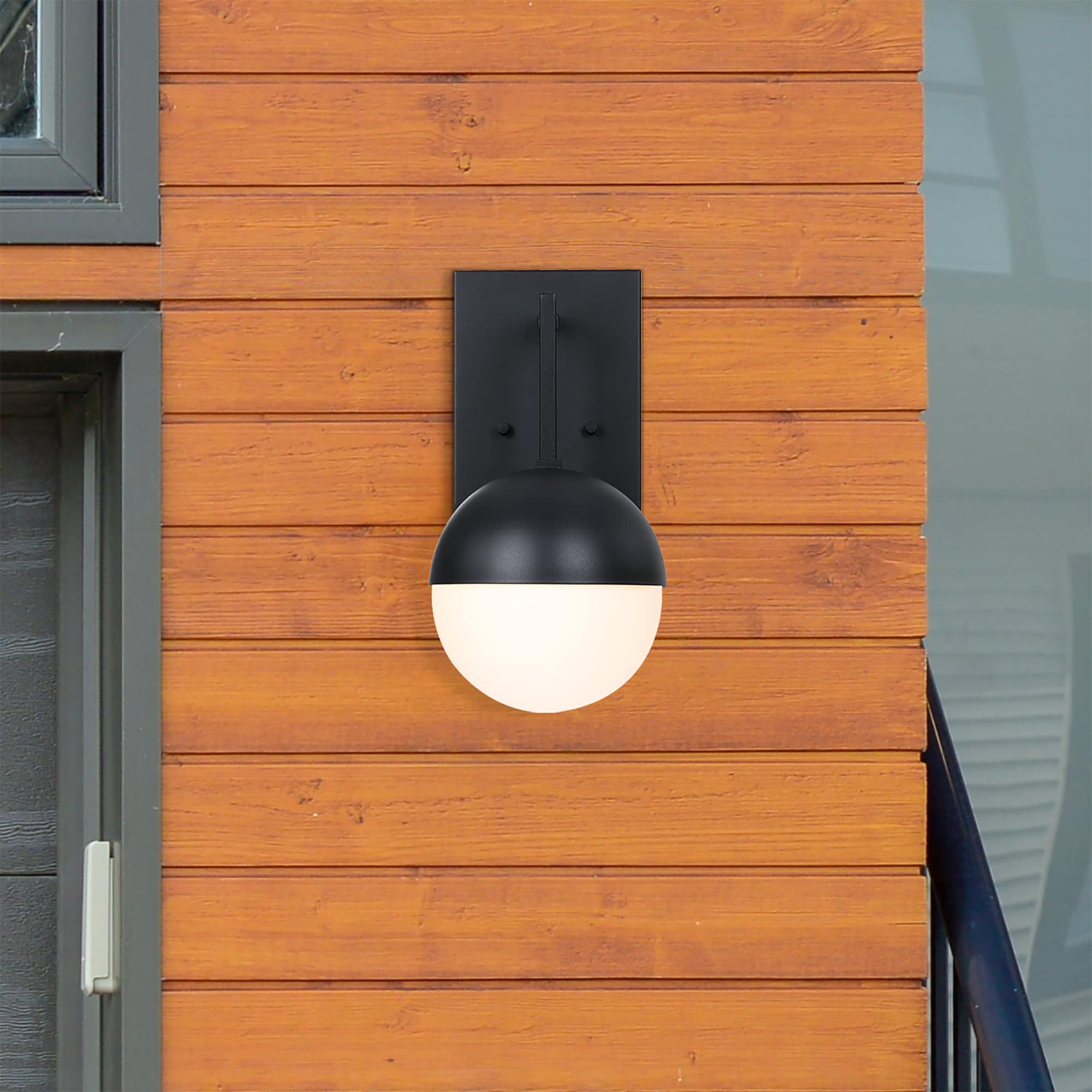 Designers Fountain D319M-14EW-BK Pineview 1 -Light 14-in H Black Hardwired Outdoor Wall Light