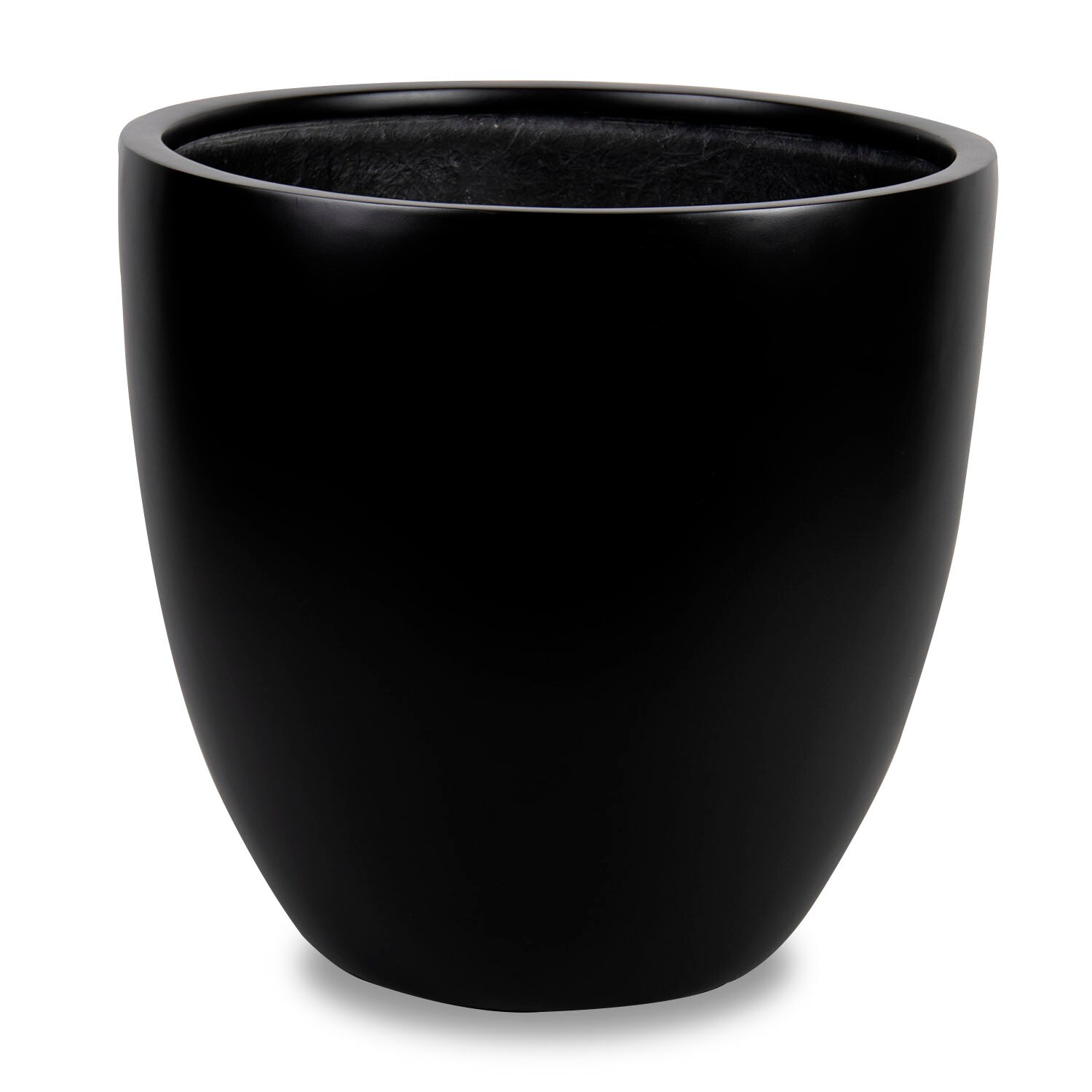 Vasesource LOIRE19BL Round 18.5-Inches W Medium Black Mixed/Composite Indoor/Outdoor Planter