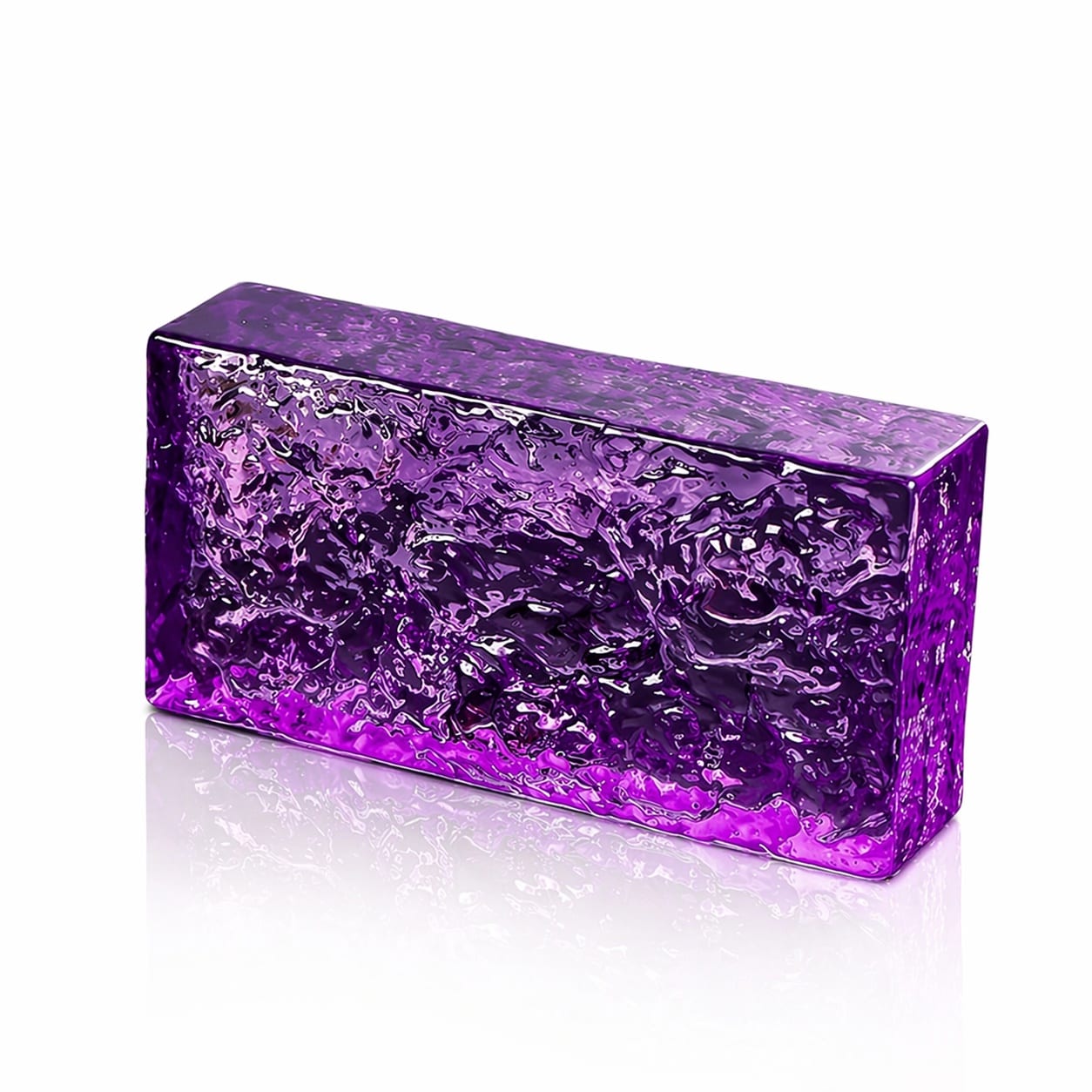 Aoibox  Framed Glass Blocks Set 8 Purple Ice Crystal Rectangular Wall Bricks for Partition and Accent Walls Decor