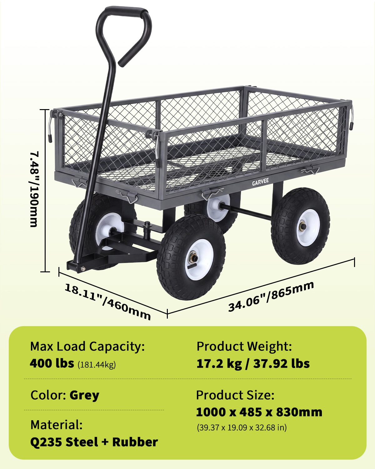 Garvee YHWASMM9GLC2TX4Z8JC9 Yard-Carts - View #3