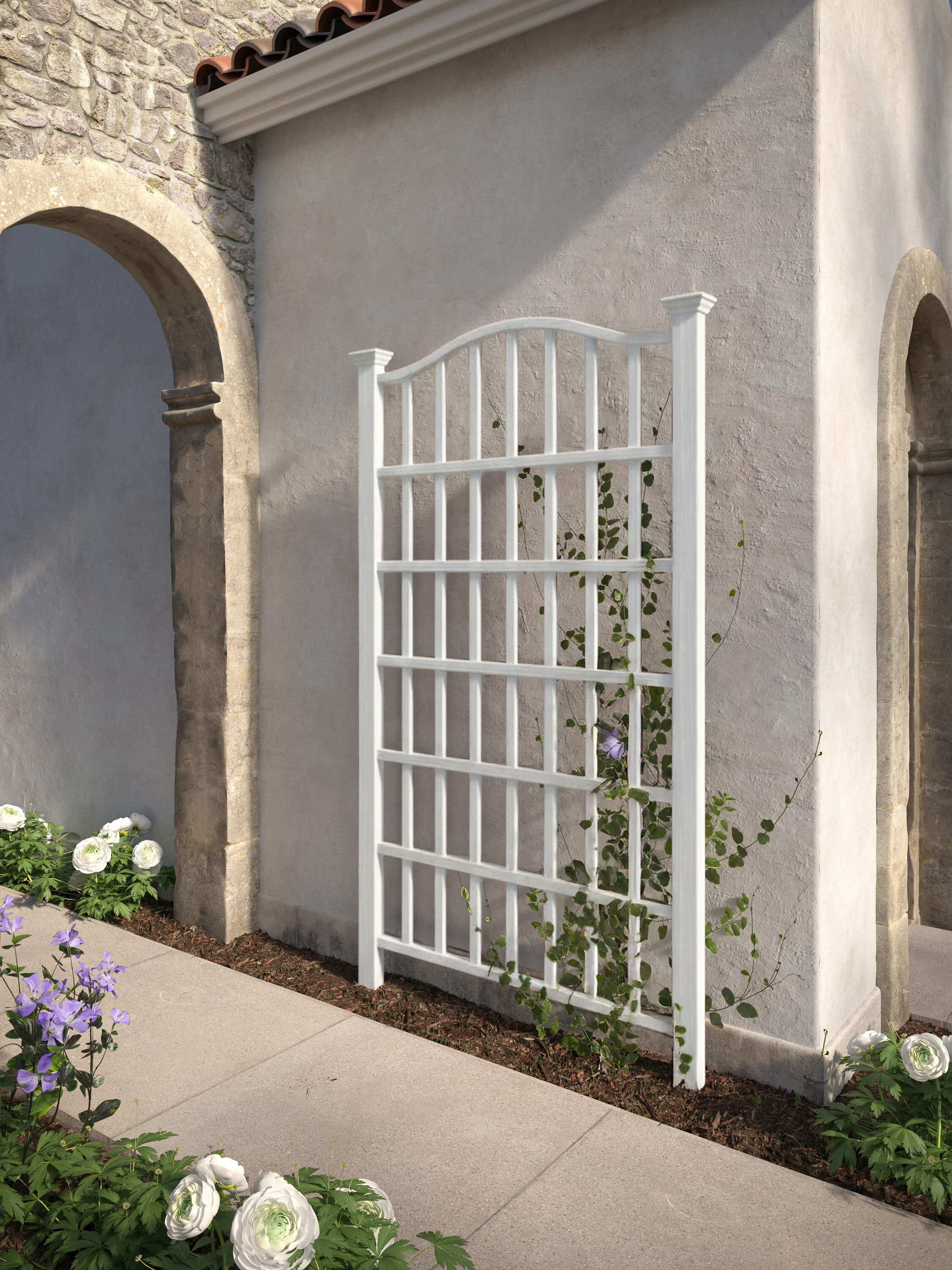 Vita Classic 54-in W x 96-in H White Vinyl Traditional Garden