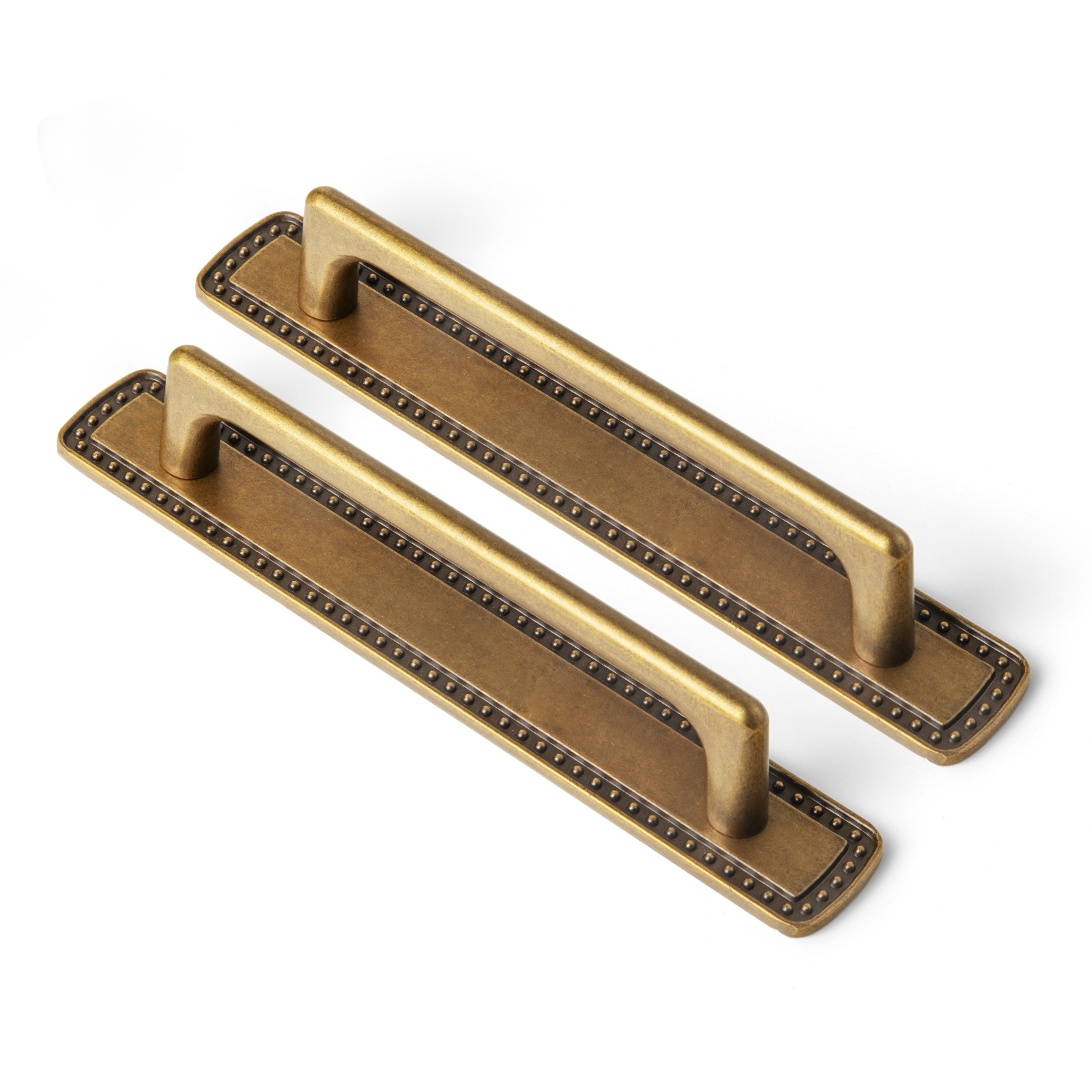 Miaokesen 052GT-G018-128-2 5-1/16-in , 128mm Center to Center Antique Brass Cylindrical Bar Drawer Pull 2 -Pack