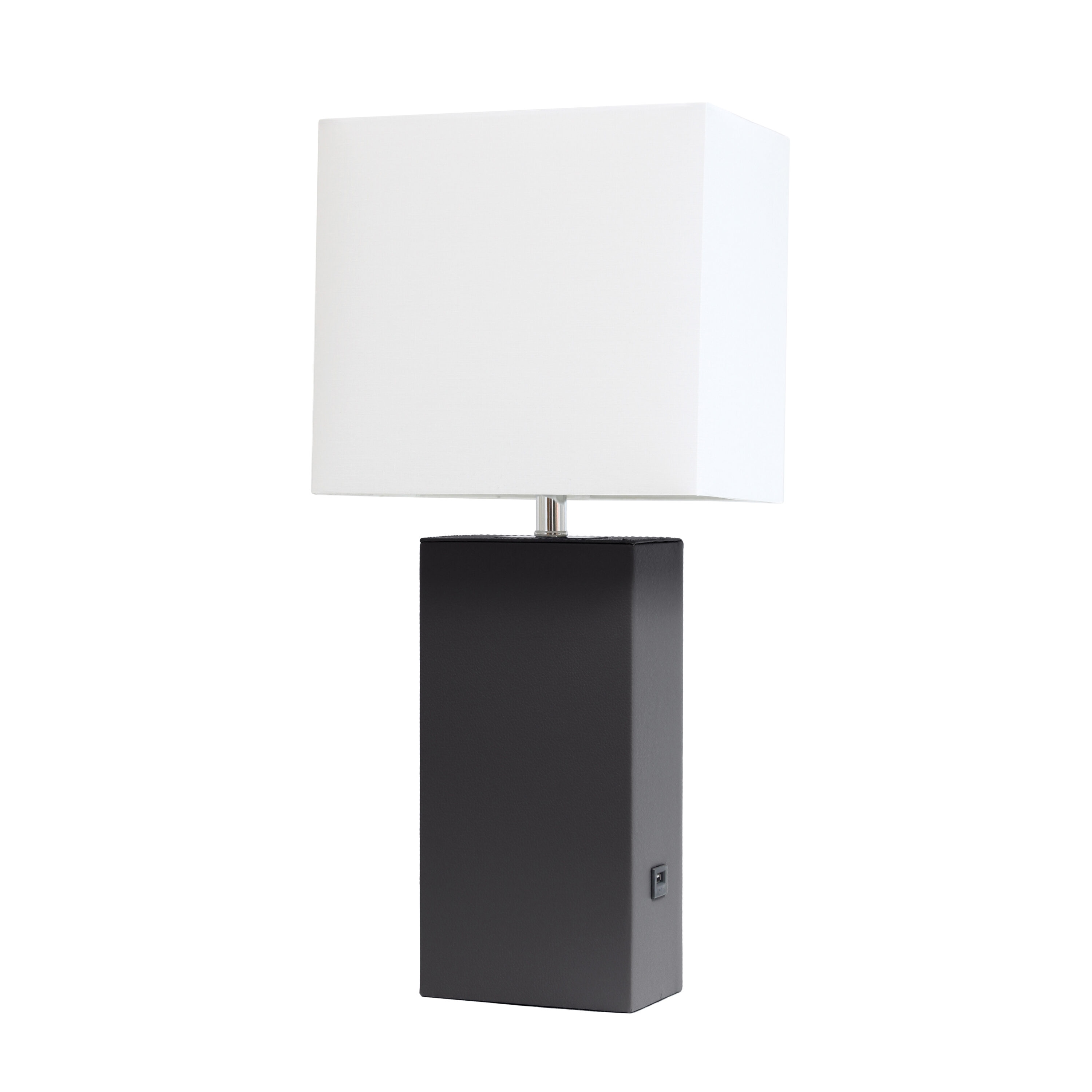 Lalia Home LHT-3012-BK Lexington 21-in Black On/Off switch Table Lamp with Fabric Shade