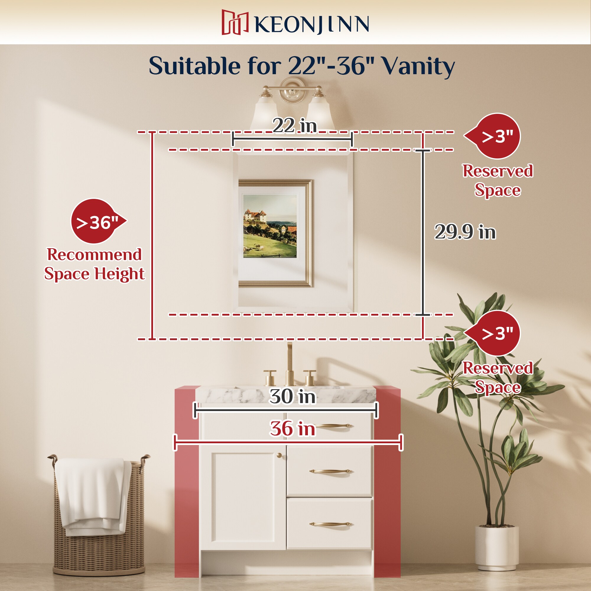 Keonjinn LW-WKJ-FJ-5676 Decor-Mirrors - View #3